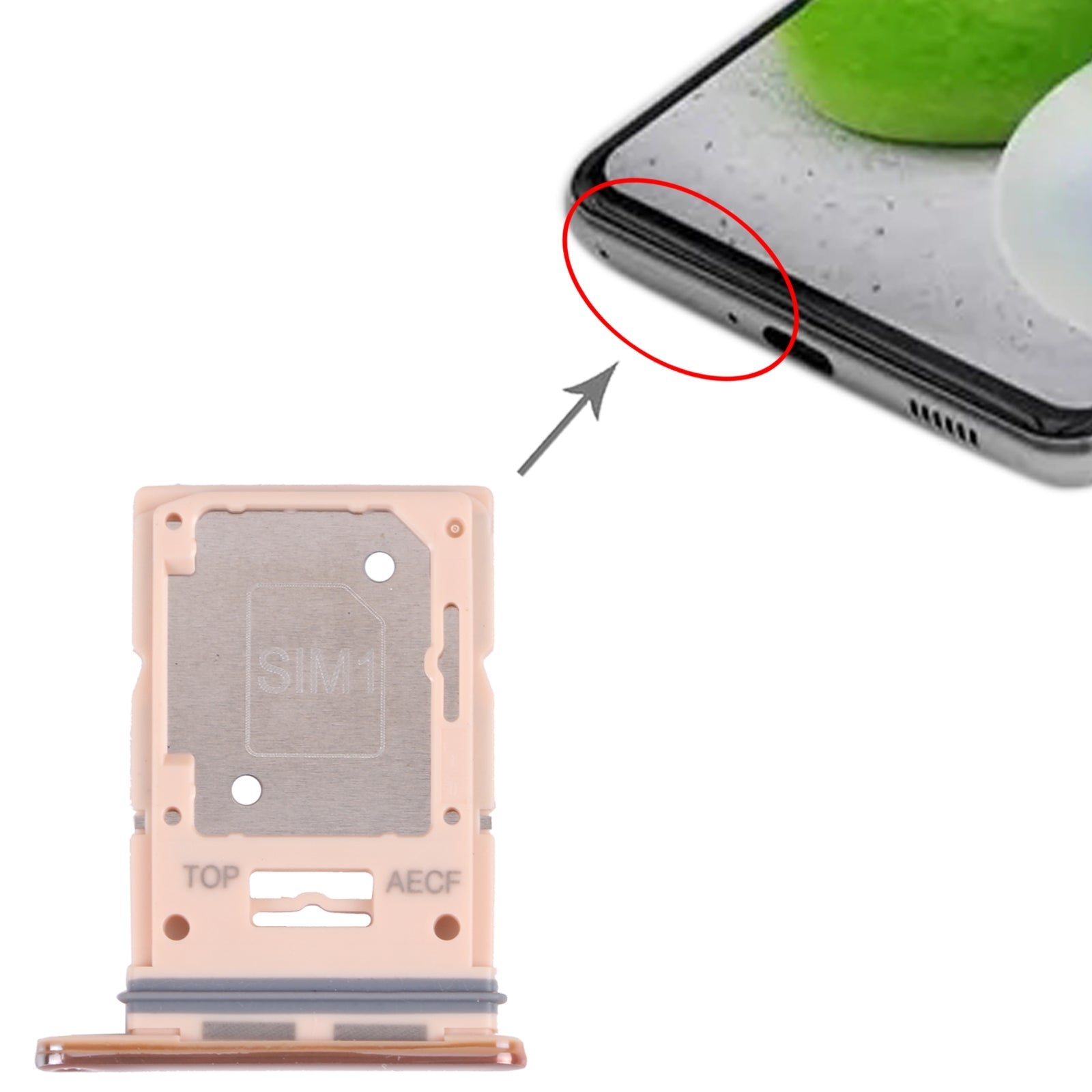 For Samsung Galaxy A53 5G SM-A536B Original SIM Card Tray + SIM Card Tray / Micro SD card tray (Gold)