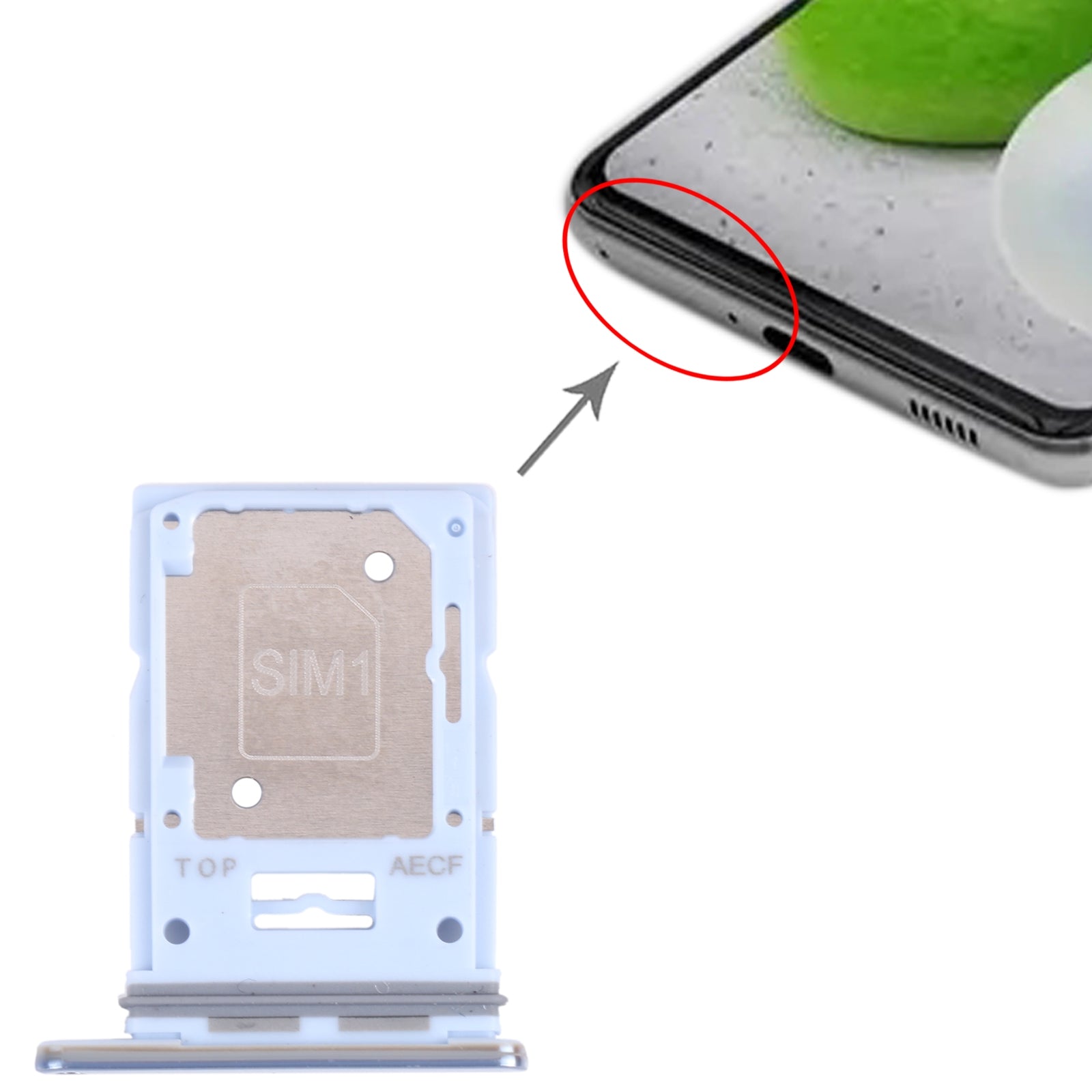 For Samsung Galaxy A53 5G SM-A536B Original SIM Card Tray + SIM Card Tray / Micro SD card tray (Blue)