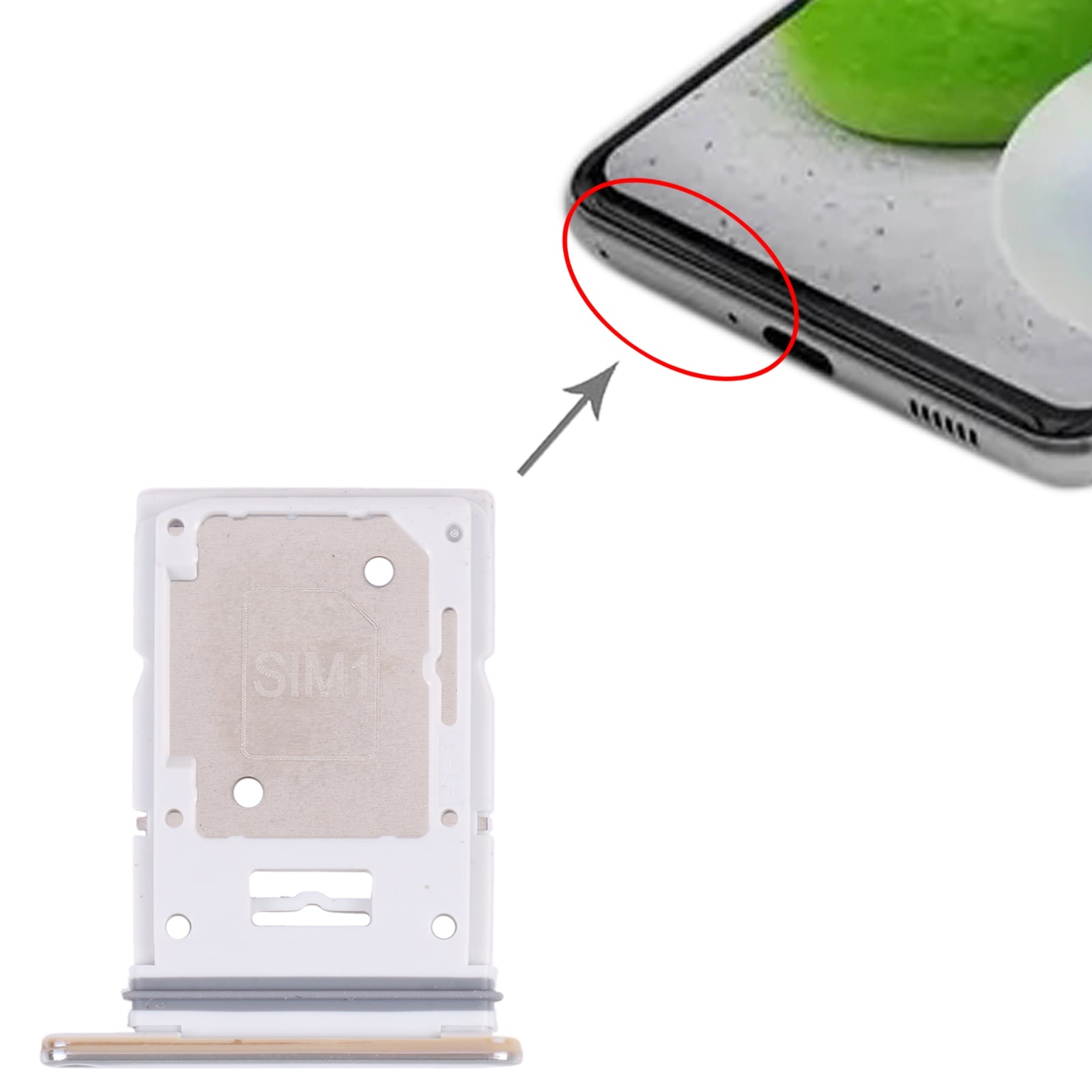 For Samsung Galaxy A53 5G SM-A536B Original SIM Card Tray + SIM Card Tray / Micro SD card tray (White)