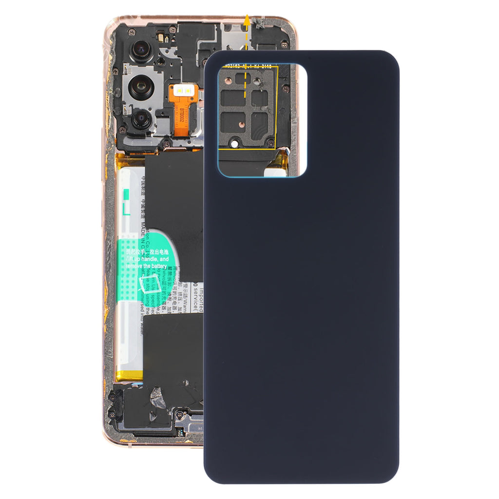 For vivo S12 / V23 5G V2162A V2130 Glass Battery Back Cover (Black)