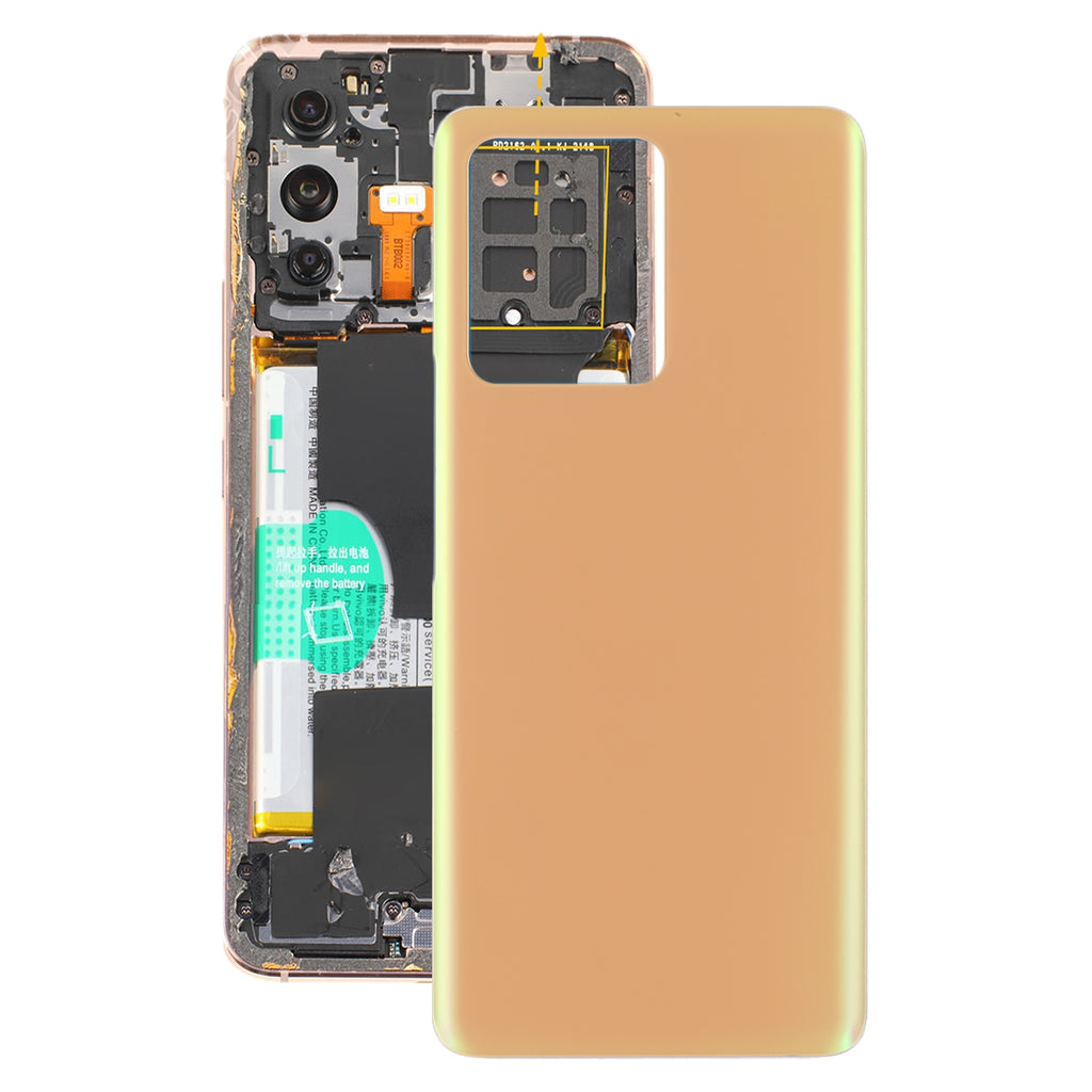 For vivo S12 Pro / V23 Pro V2163A V2132 Glass Battery Back Cover (Yellow)