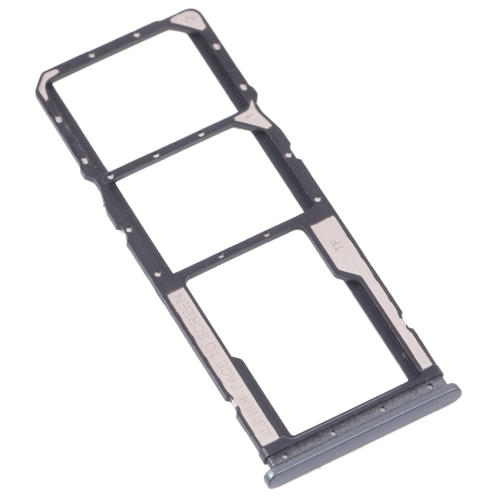 SIM Card Tray + SIM Card Tray + Micro SD card tray for Xiaomi Redmi 10/Redmi 10 Prime/Redmi Note 11 4G/Redmi 10 2022 (Black)