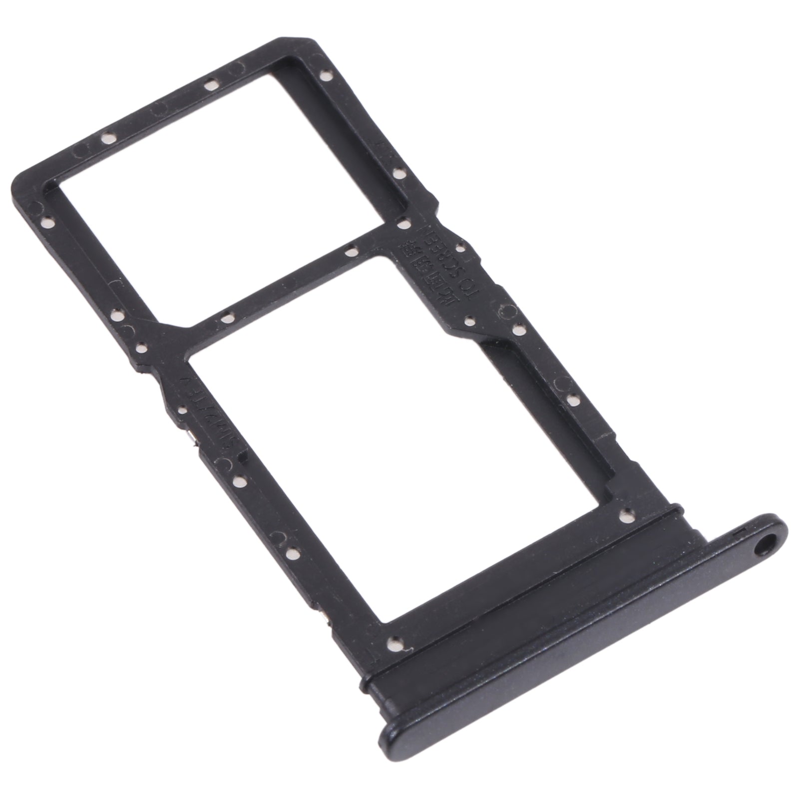 SIM Card Tray + SIM Card Tray / Micro SD Card Tray for Honor Play 30 Plus(Black)