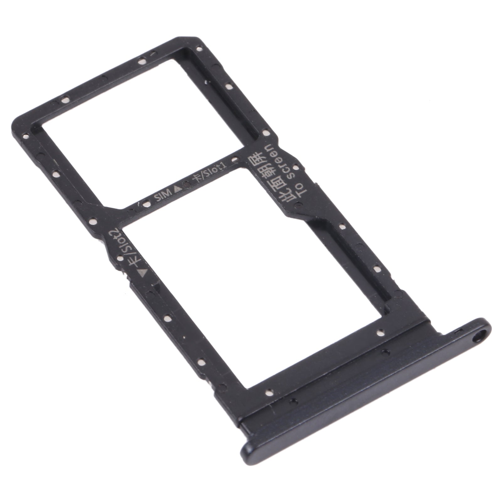SIM Card Tray + SIM Card Tray / Micro SD Card Tray for Honor Play 20 (Black)