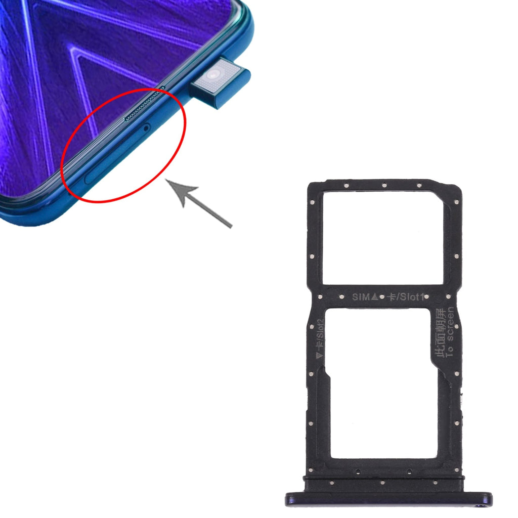 SIM Card Tray + SIM Card Tray / Micro SD Card Tray for Honor 9X (Purple)