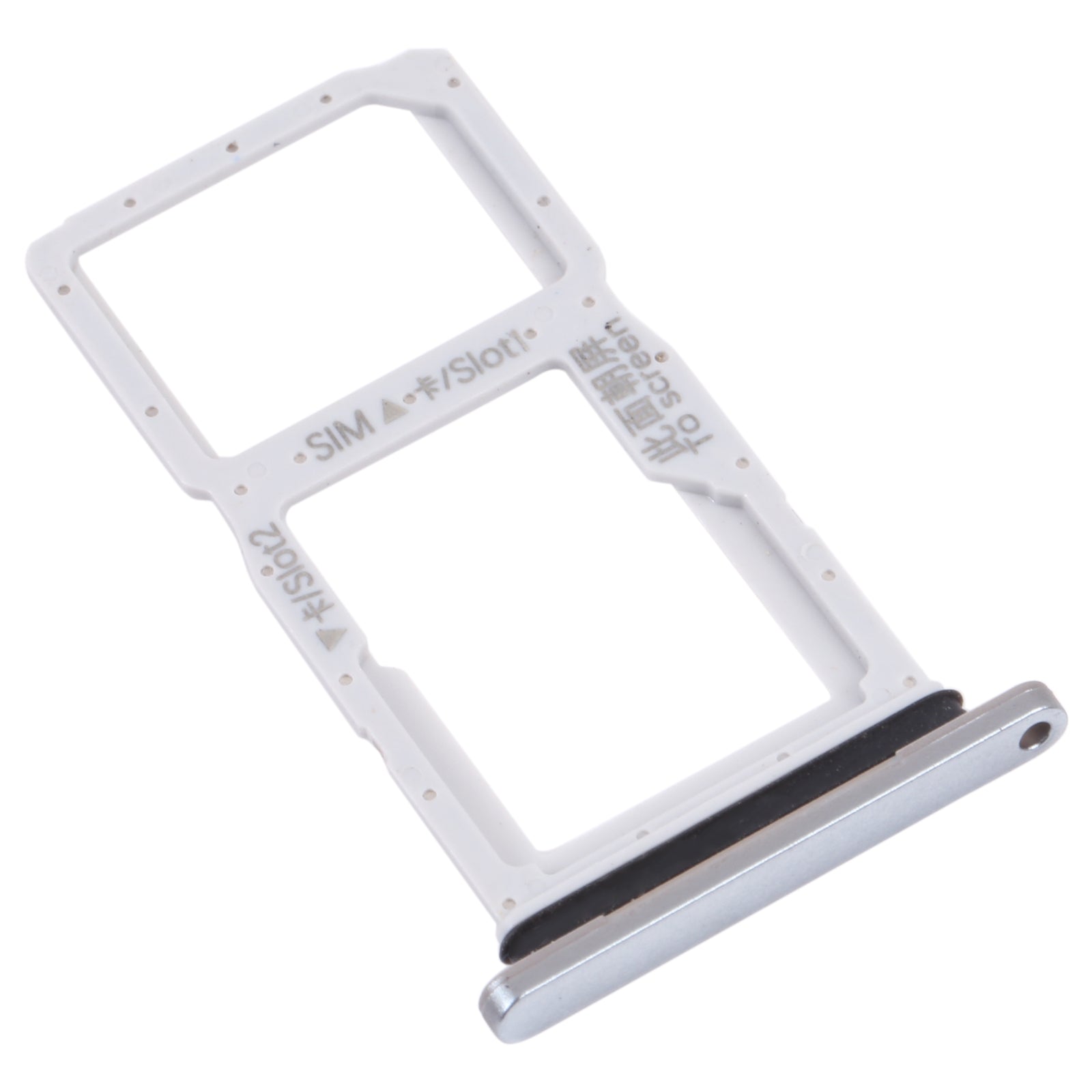 SIM Card Tray + SIM Card Tray / Micro SD Card Tray for Honor 9X (Silver)