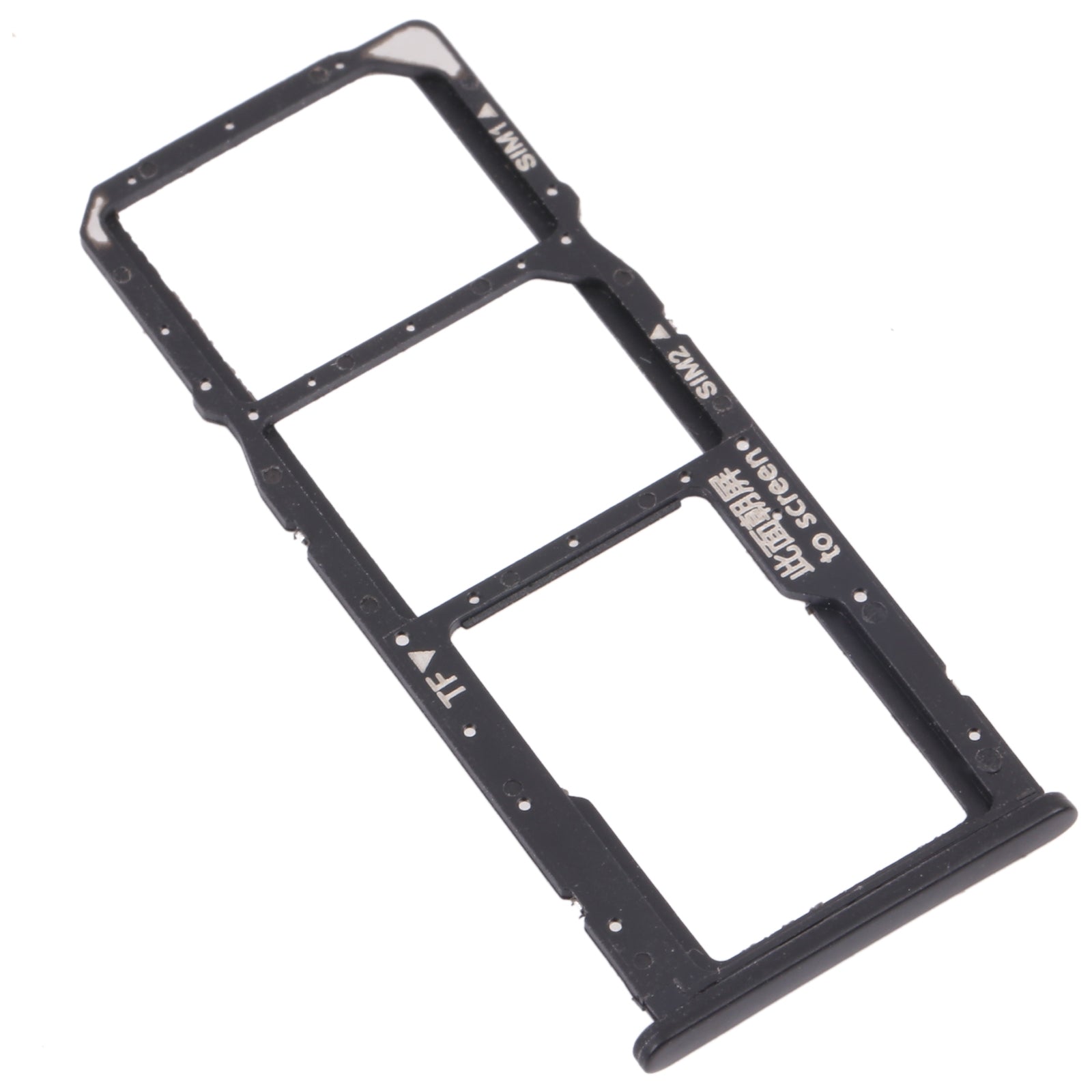 SIM Card Tray + SIM Card Tray + Micro SD Card Tray for Honor 7C (Black)