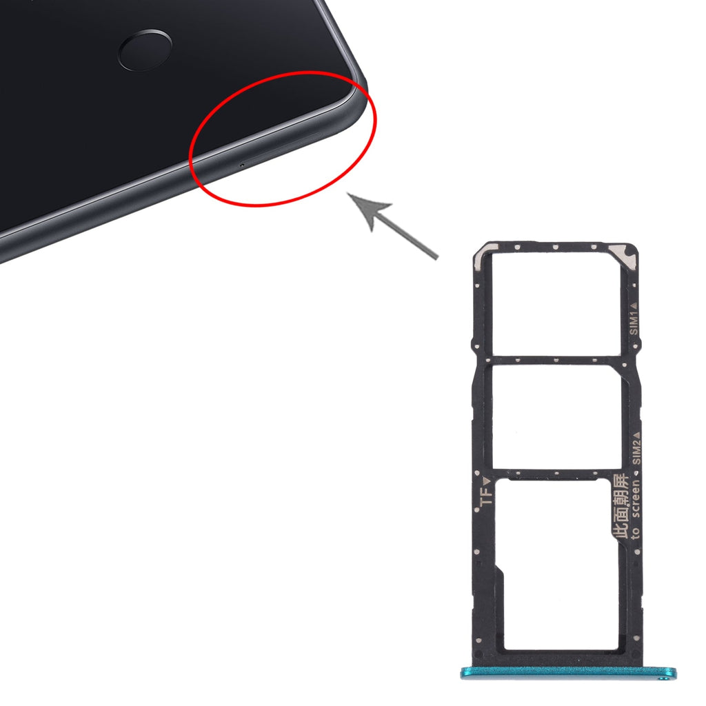 SIM Card Tray + SIM Card Tray / Micro SD Card Tray for Huawei Enjoy 20e (Green)