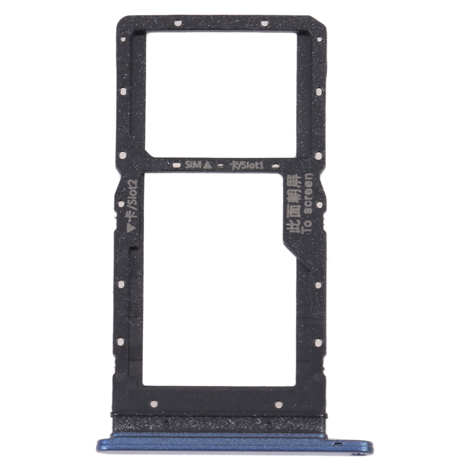 SIM Card Tray + SIM Card Tray / Micro SD Card Tray for Huawei Maimang 10 SE (Blue)