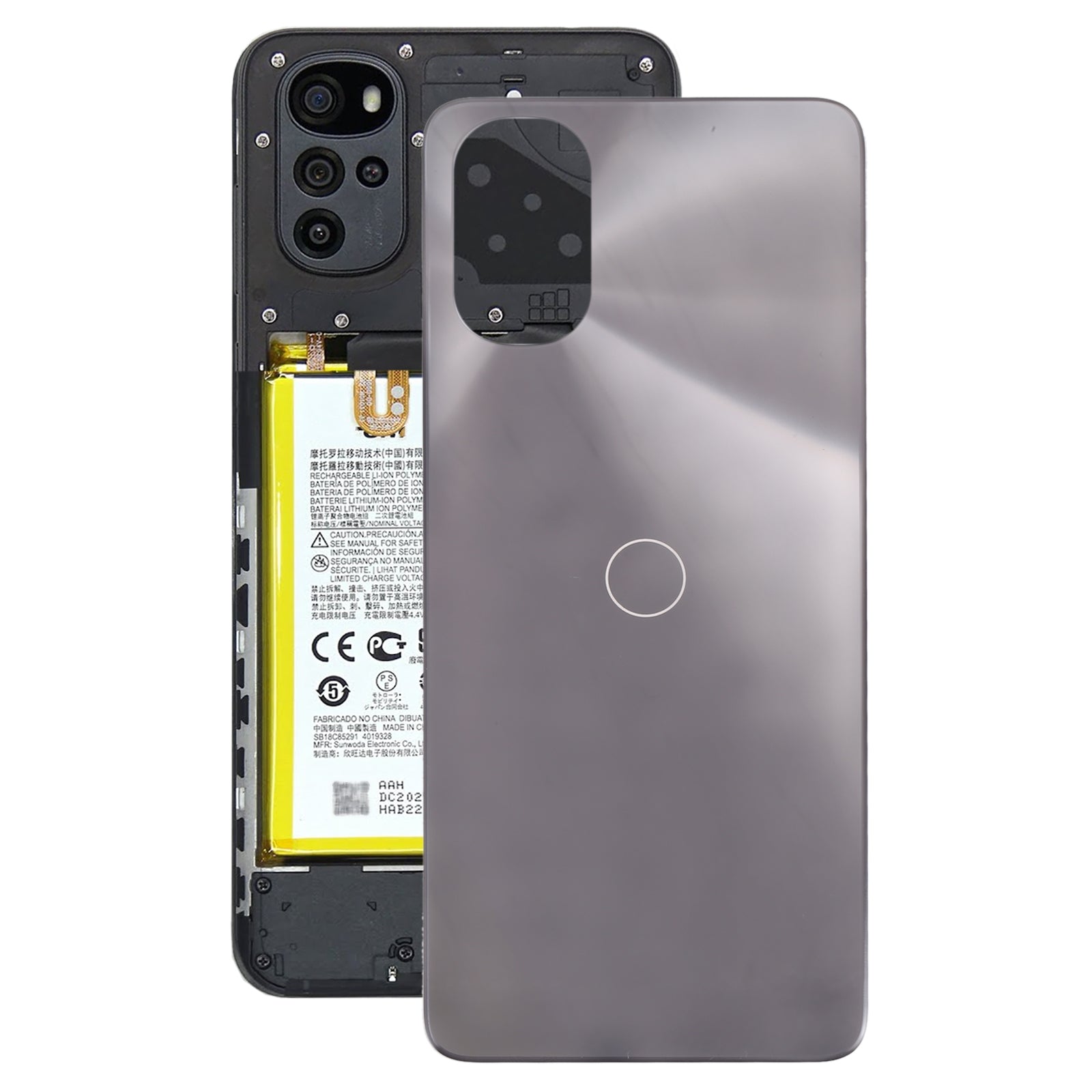 Original Battery Back Cover for Motorola Moto G22(Black)
