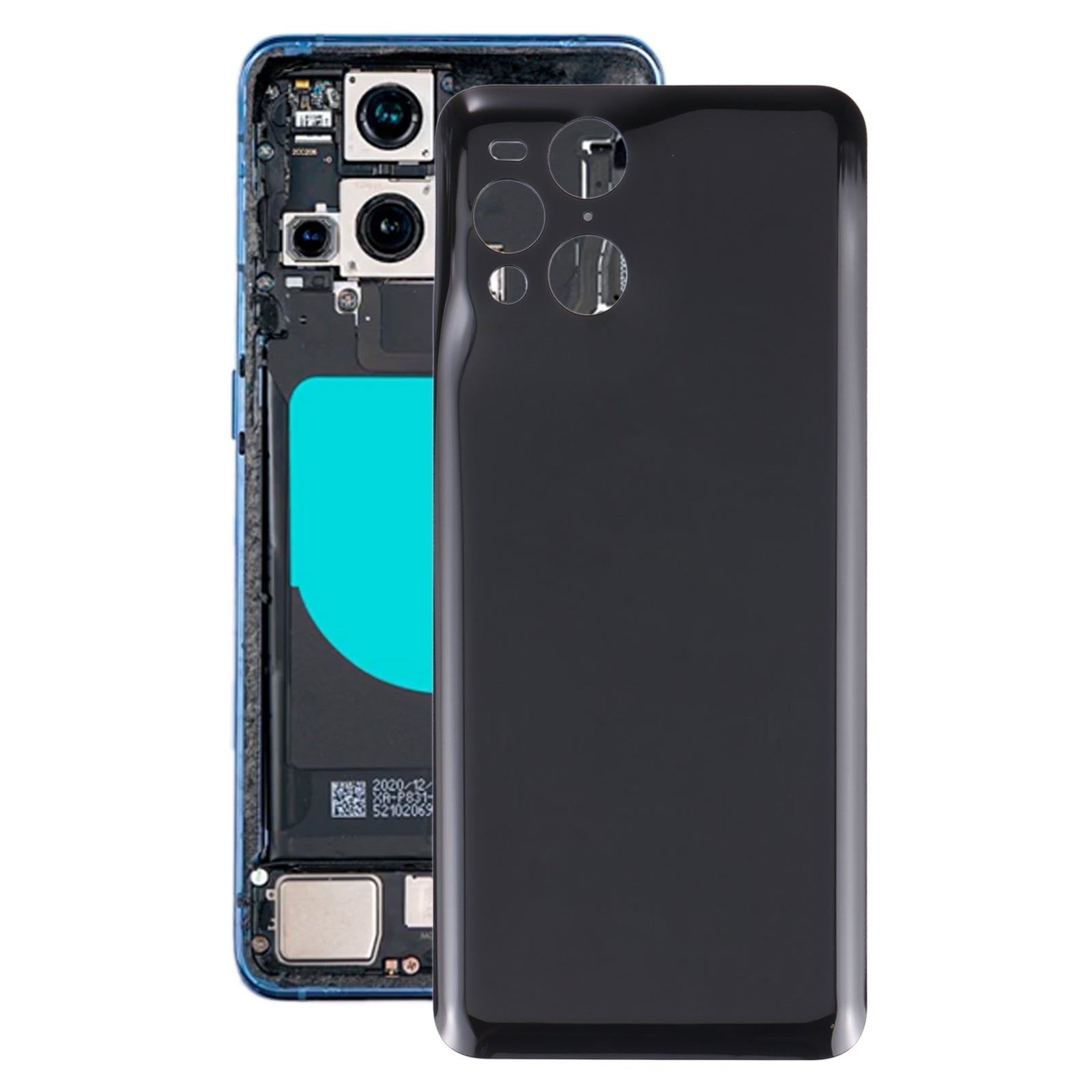 For OPPO Find X3 Pro/Find X3 Battery Back Cover (Black)