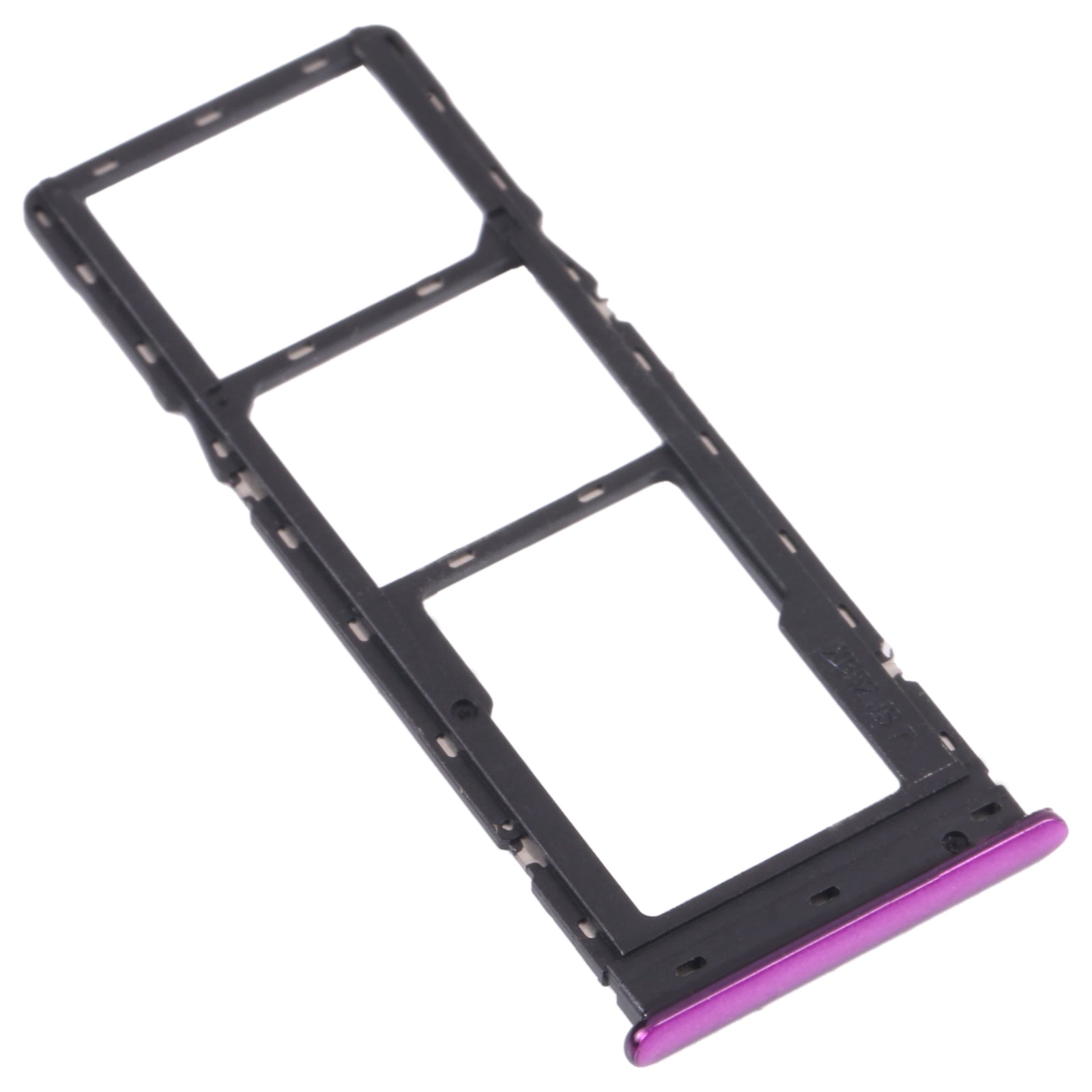 For Infinix S5 Lite X652B X652C SIM Card Tray + SIM Card Tray + Micro SD Card Tray (Purple)
