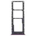 For Infinix S5 Lite X652B X652C SIM Card Tray + SIM Card Tray + Micro SD Card Tray (Purple)