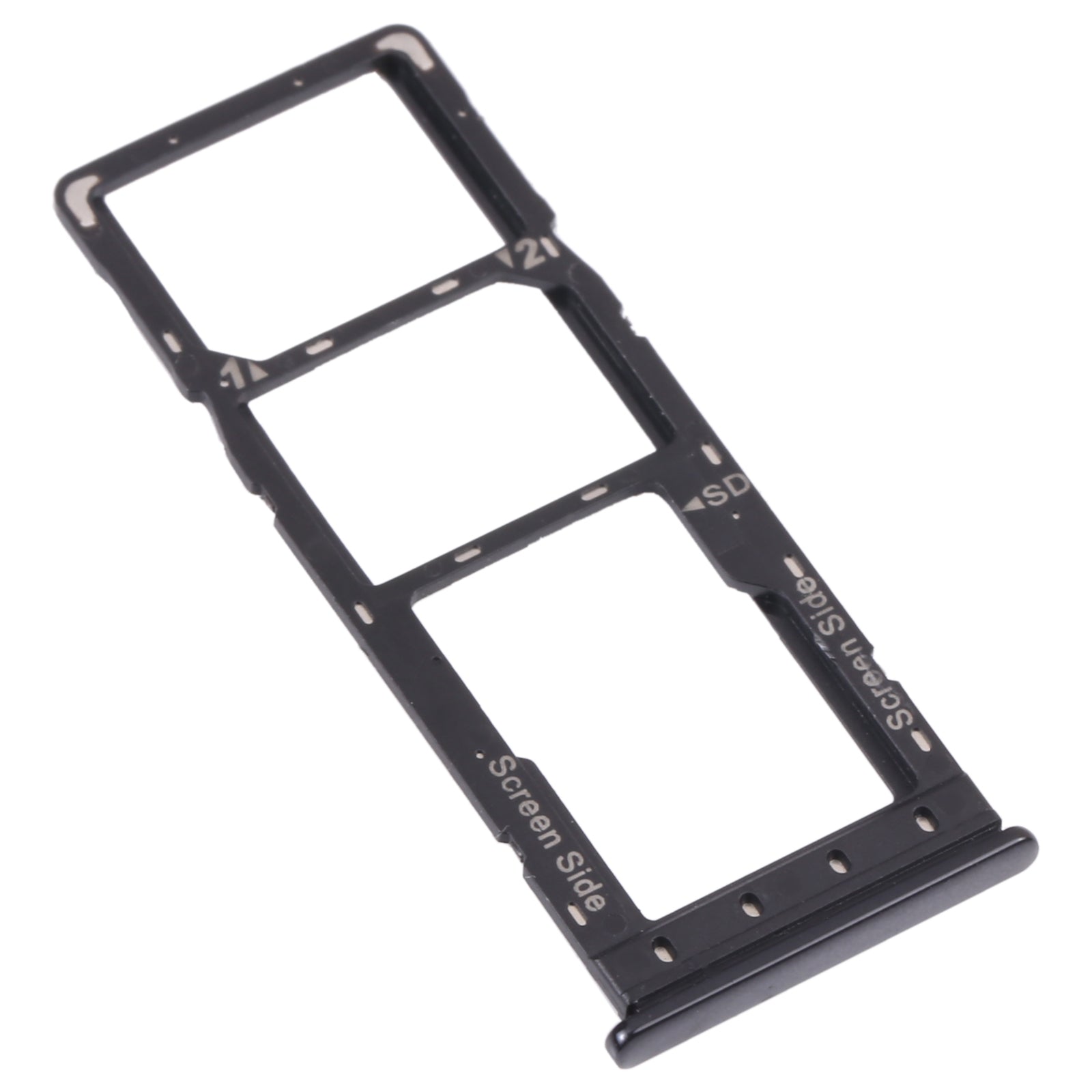 For Infinix Zero 8 X687 SIM Card Tray + SIM Card Tray + Micro SD Card Tray (Black)