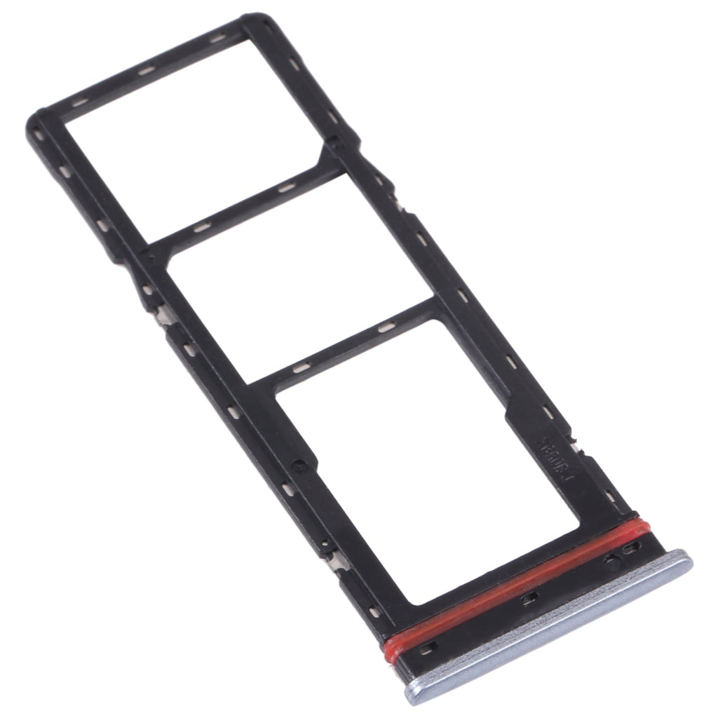 For Tecno Camon 16 CE7 CE7J CE9H SIM Card Tray + SIM Card Tray + Micro SD Card Tray (Silver)