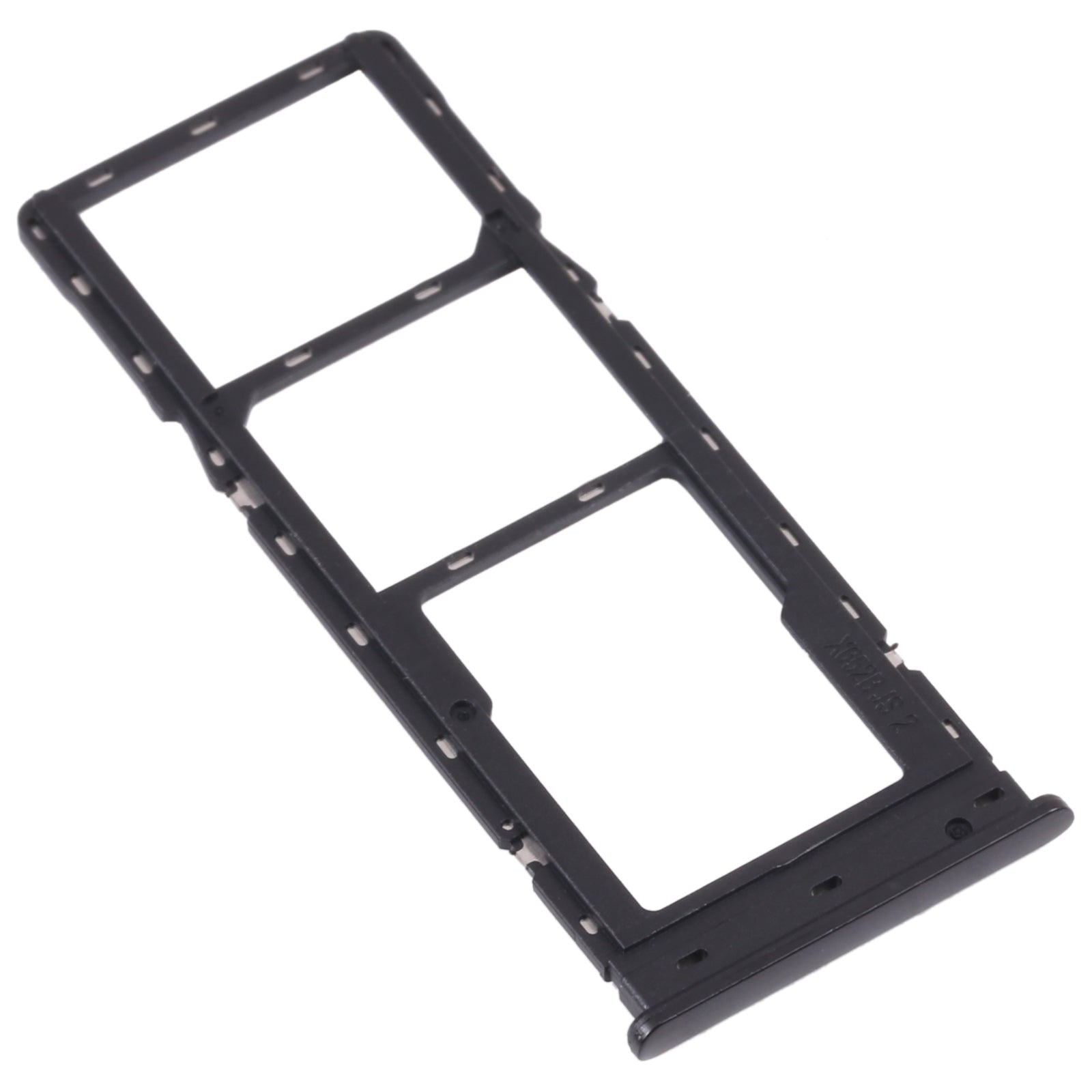 For Tecno Spark 7 KF6 SIM Card Tray + SIM Card Tray + Micro SD Card Tray (Black)