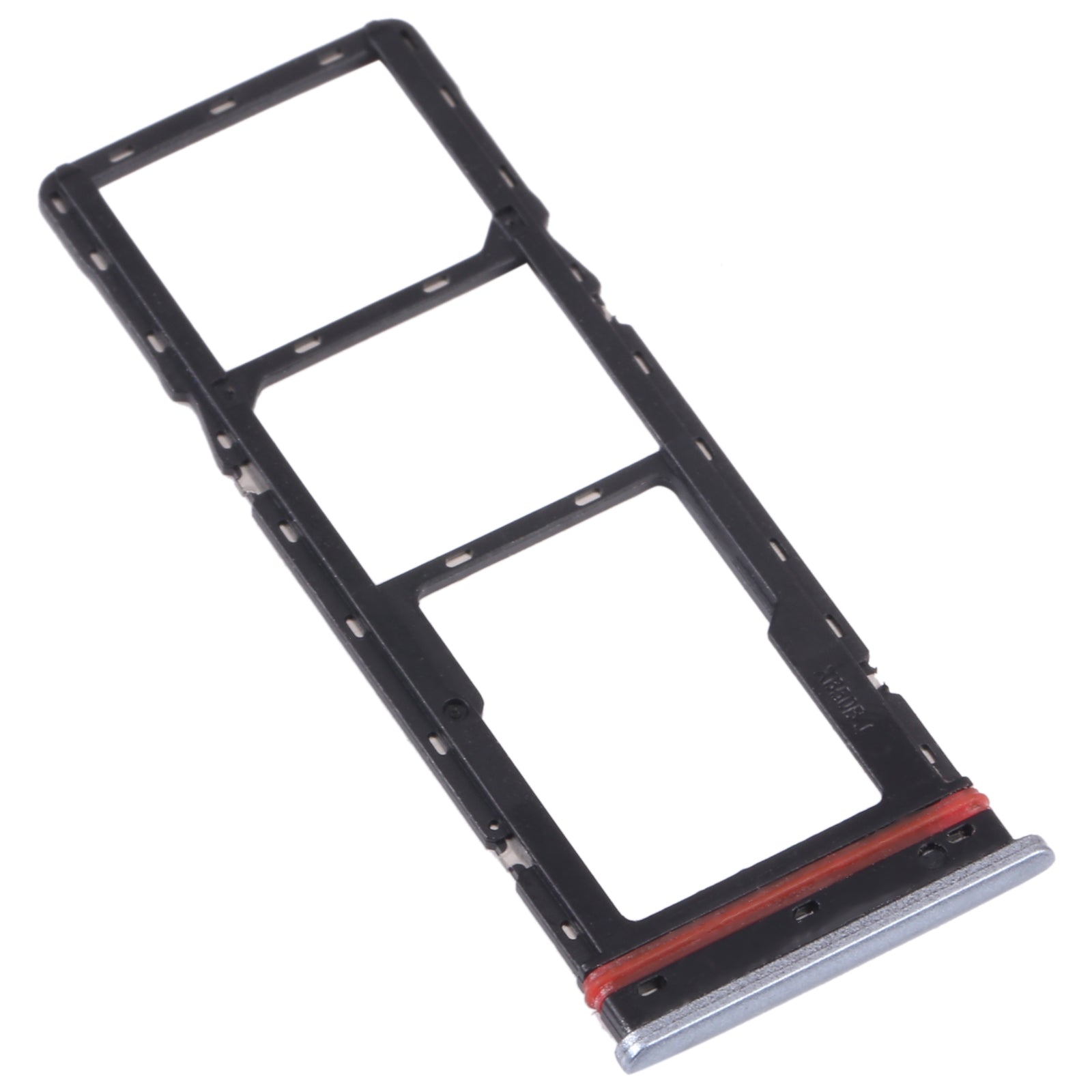 For Tecno Spark 7 KF6 SIM Card Tray + SIM Card Tray + Micro SD Card Tray (Silver)