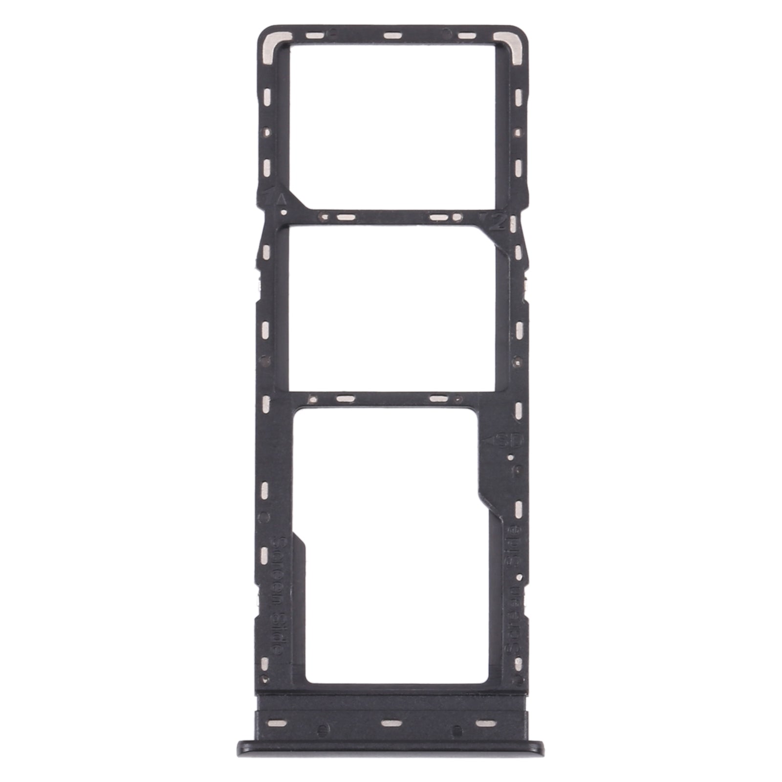 For Tecno Camon 17P CG7 SIM Card Tray + SIM Card Tray + Micro SD Card Tray (Black)