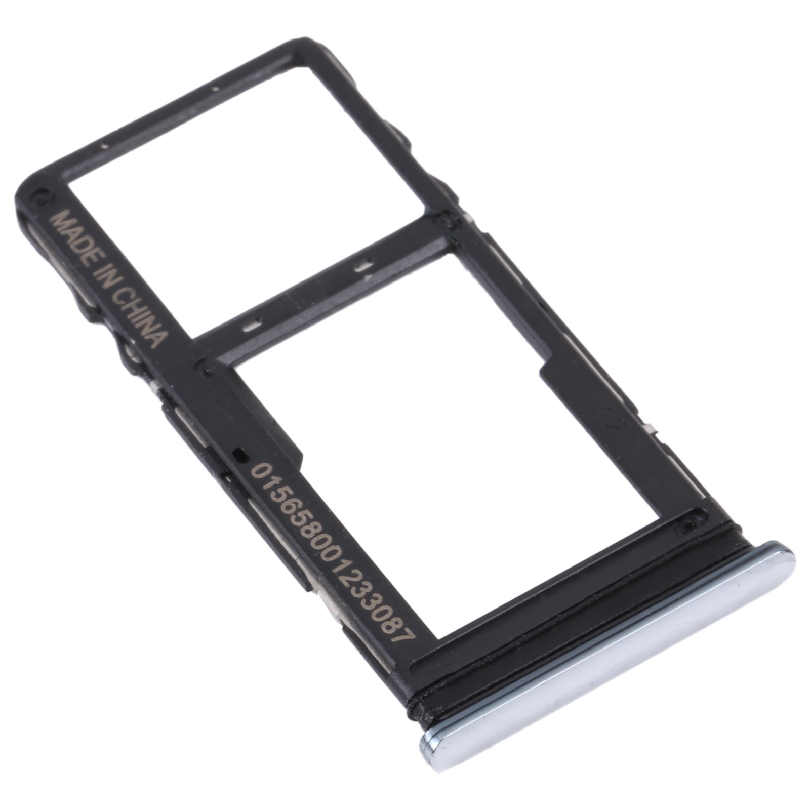 Original SIM Card Tray + Micro SD Card Tray for TCL 10L/10 Lite T770H T770B(Silver)