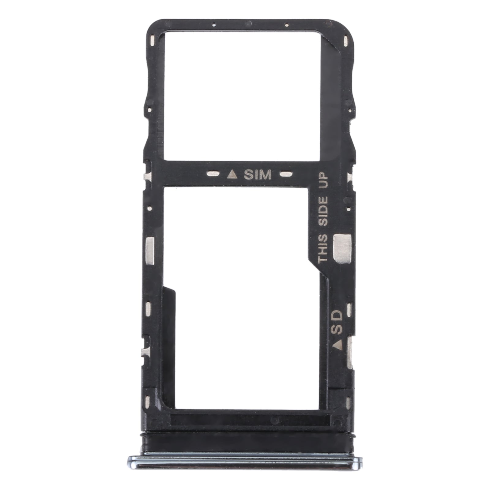 Original SIM Card Tray + Micro SD Card Tray for TCL 10L/10 Lite T770H T770B(Silver)