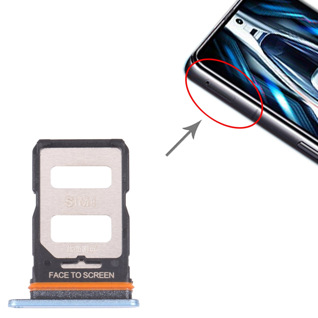 SIM Card Tray + SIM Card Tray for Xiaomi Redmi K50 Gaming(Blue)