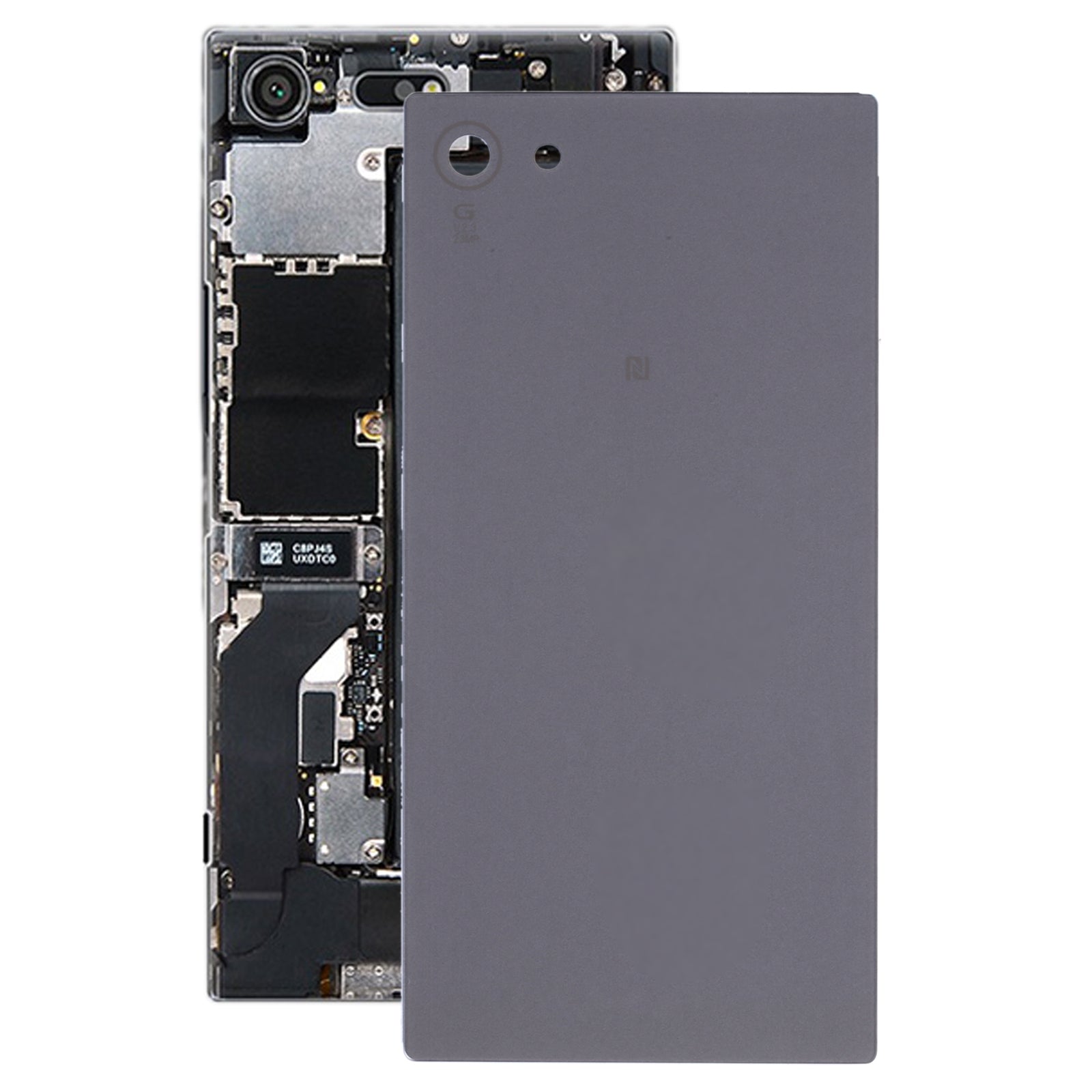 Battery Back Cover with Camera Lens Frame for Sony Xperia Z5 Compact(Black)