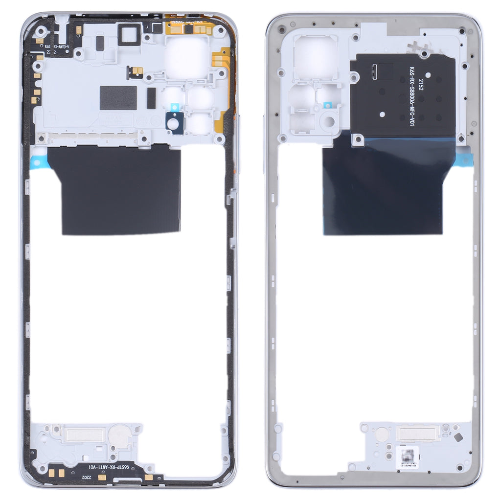 Original Middle Frame Bezel Plate for Xiaomi Redmi Note 11 Pro 4G 2201116TG 2201116TI(Silver)