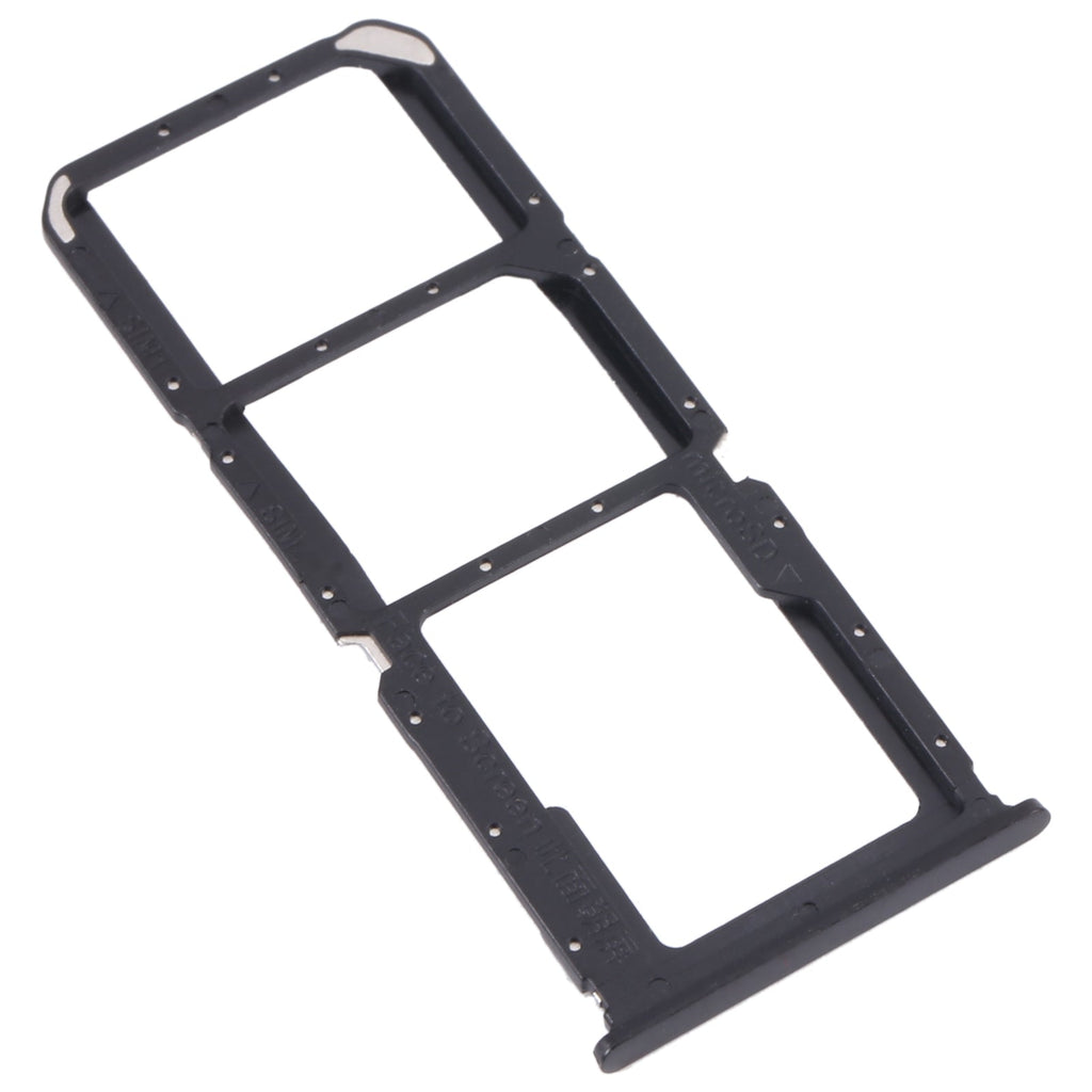 For OPPO A95 4G/Reno6 Lite  SIM Card Tray + SIM Card Tray + Micro SD Card Tray (Black)