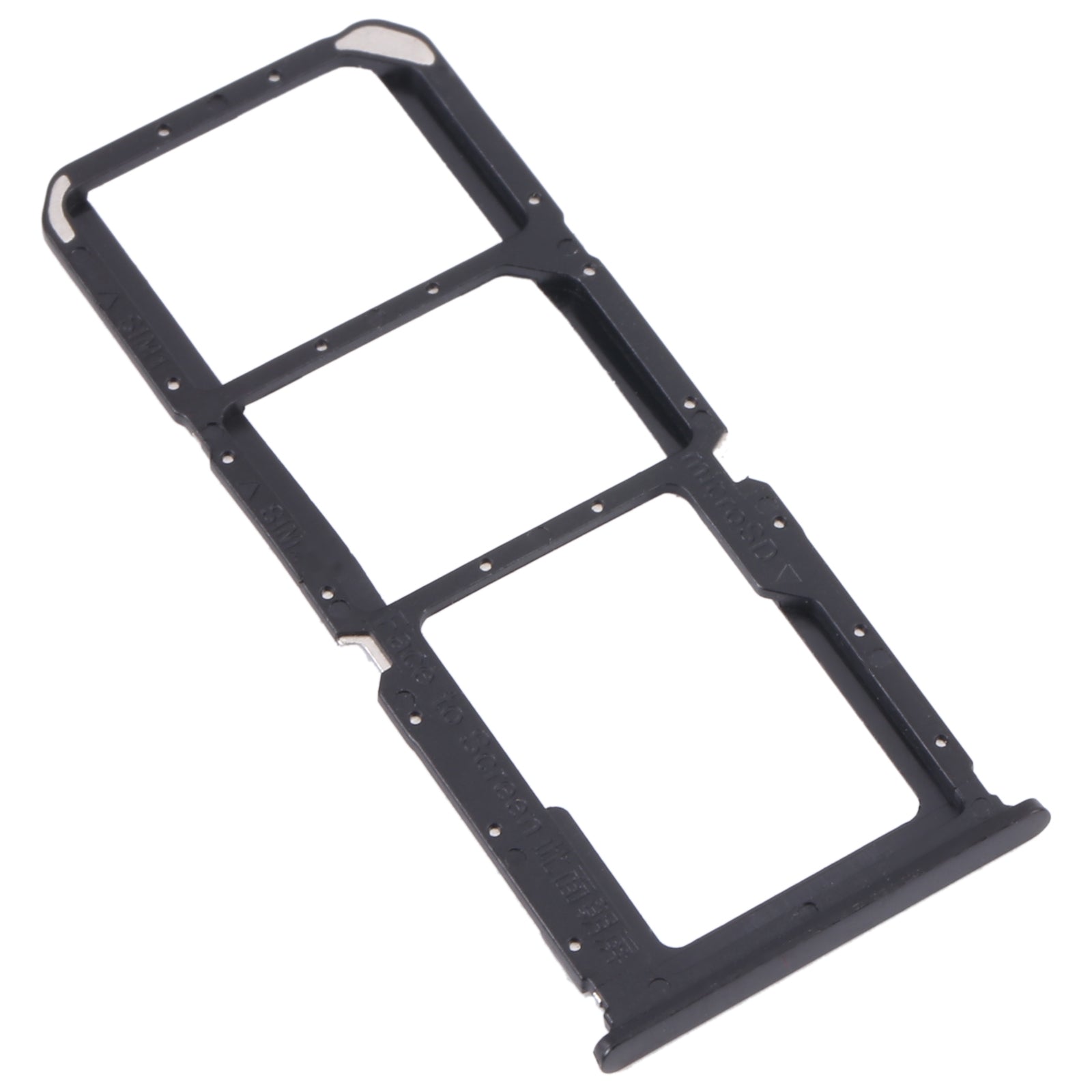 For OPPO A95 4G/Reno6 Lite  SIM Card Tray + SIM Card Tray + Micro SD Card Tray (Black)