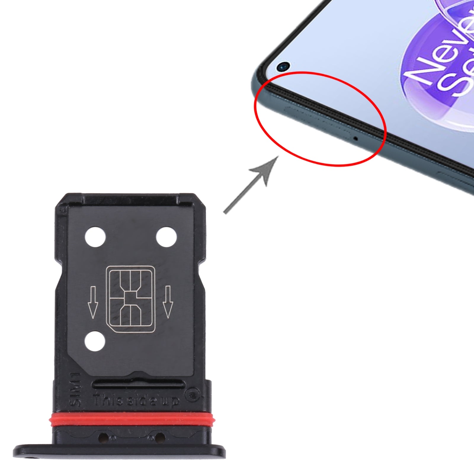 For OnePlus 9RT 5G MT2110 / MT2111 SIM Card Tray + SIM Card Tray (Grey)