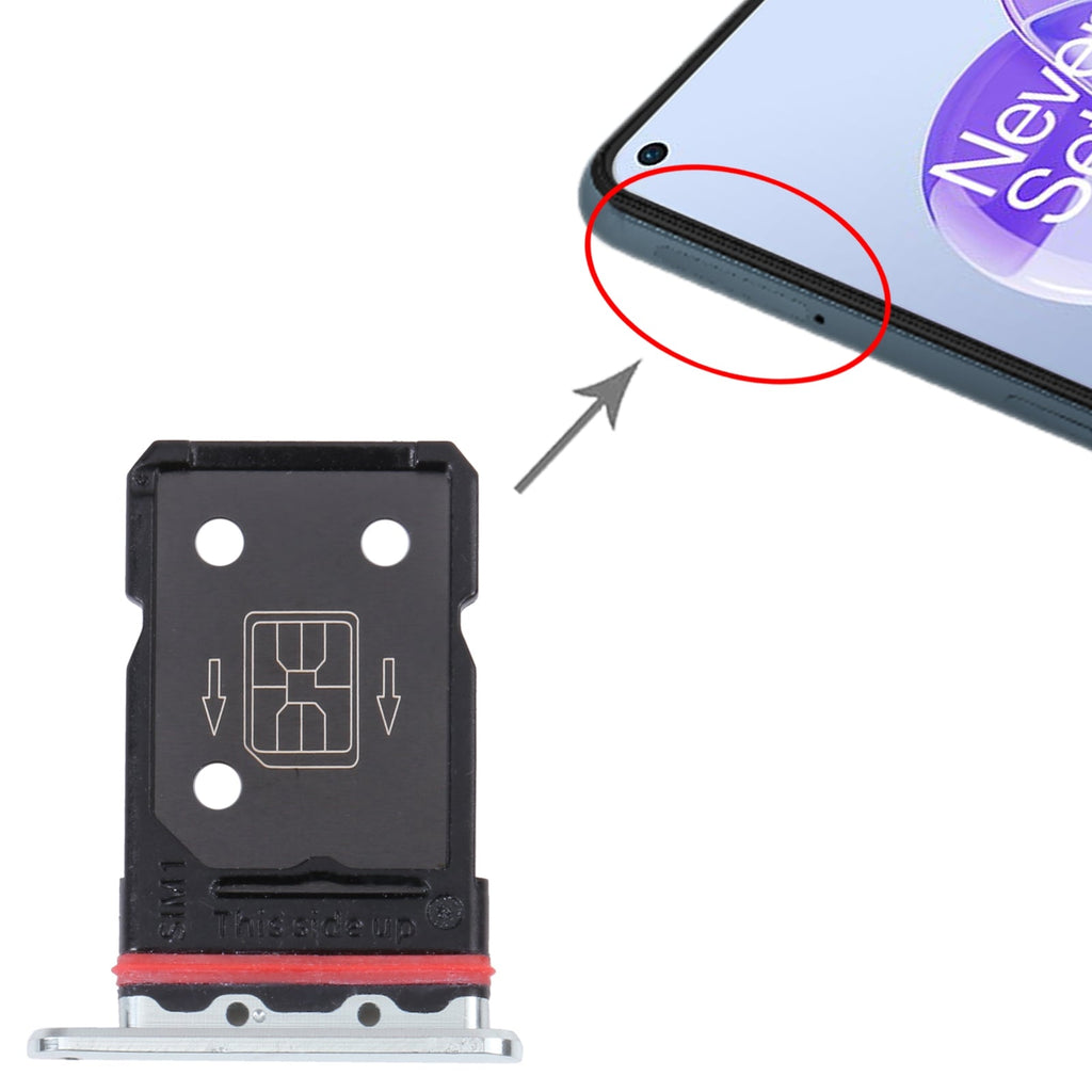 For OnePlus 9RT 5G MT2110 / MT2111 SIM Card Tray + SIM Card Tray (Silver)