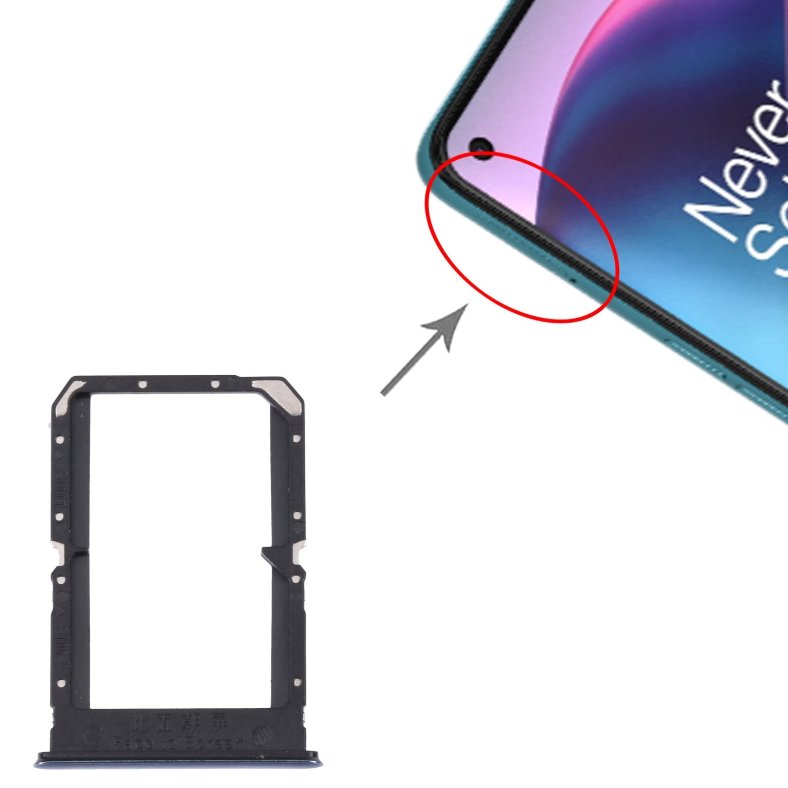 For OnePlus Nord CE 5G EB2101 / EB2103 SIM Card Tray + SIM Card Tray(Blue)