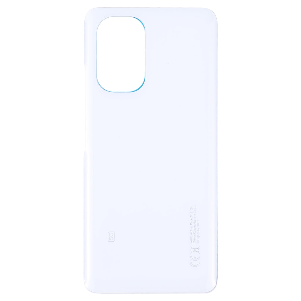 Glass Battery Back Cover for Xiaomi Poco F3(White)