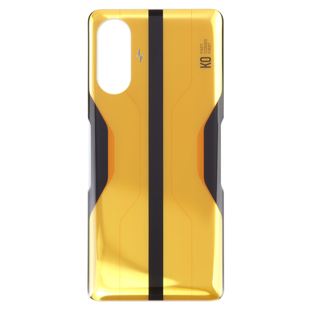 Glass Battery Back Cover for Xiaomi Redmi K40 Gaming(Yellow)