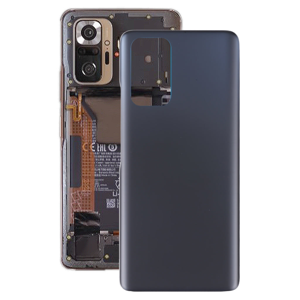 Glass Battery Back Cover for Xiaomi Redmi Note 10 Pro/Redmi Note 10 Pro Max/Redmi Note 10 Pro India(Black)