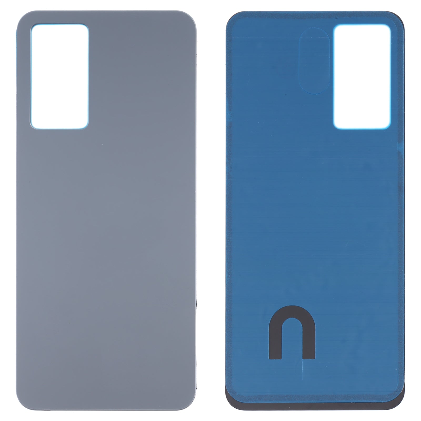 For vivo Y75 4G 2022/V23e Glass Battery Back Cover (Black)