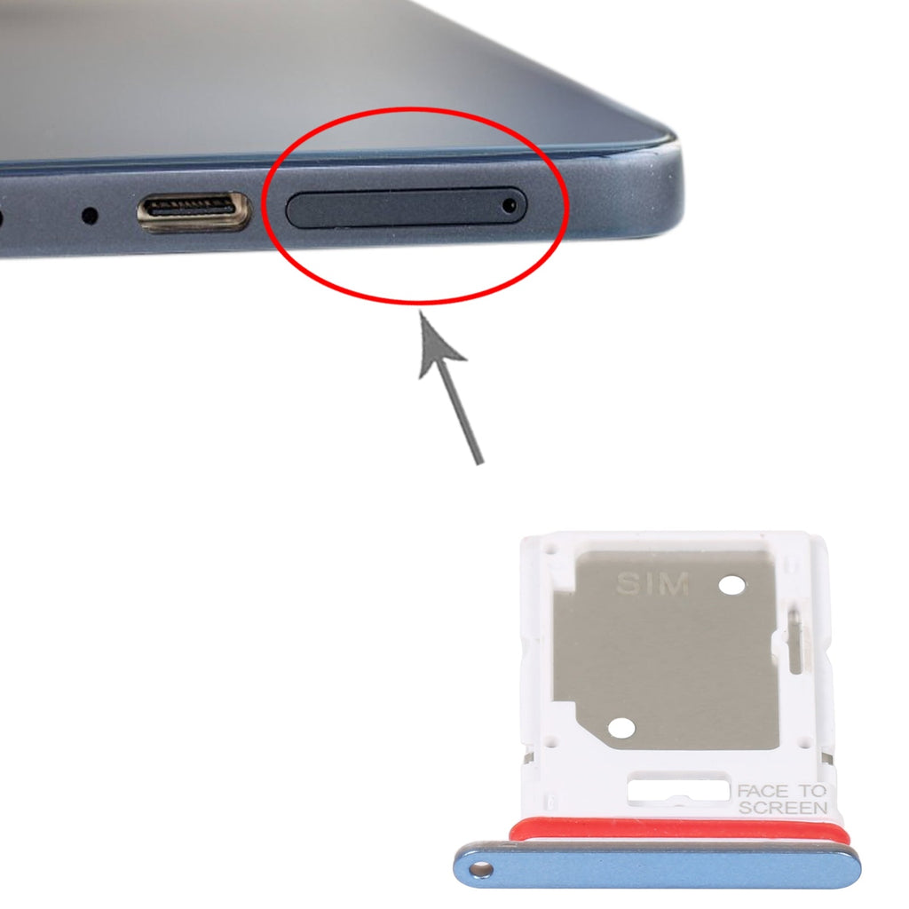 SIM Card Tray + Micro SD Card Tray For Xiaomi Redmi Note 11 Pro 4G/Redmi Note 11 Pro 5G/Redmi Note 11E Pro/Redmi Note 11 Pro+ 5G India/Poco X4 Pro 5G (Blue)