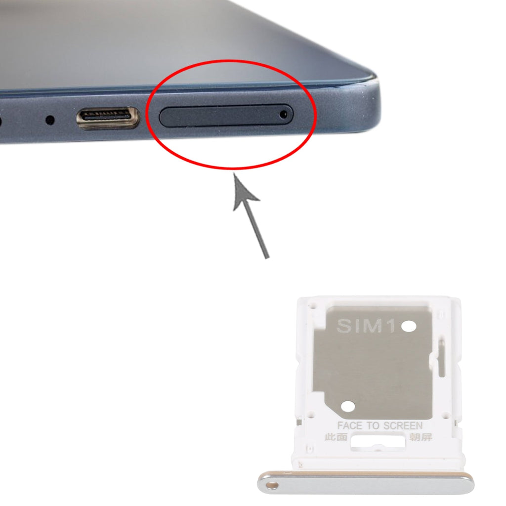 SIM Card Tray + Micro SD Card Tray For Xiaomi Redmi Note 11 Pro 4G/Redmi Note 11 Pro 5G/Redmi Note 11E Pro/Redmi Note 11 Pro+ 5G India/Poco X4 Pro 5G (White)