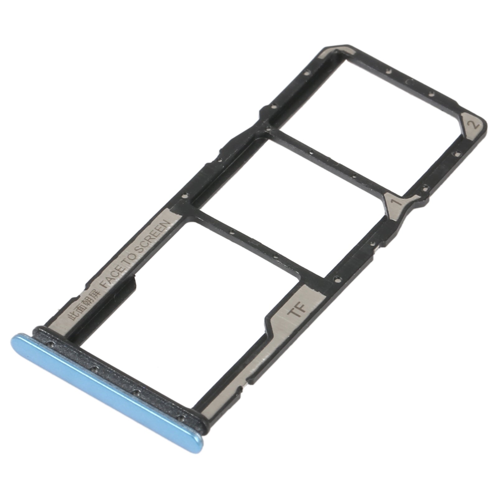 SIM Card Tray + SIM Card Tray + Micro SD Card Tray For Xiaomi Redmi 10C/Redmi 10 India/Poco C40(Blue)