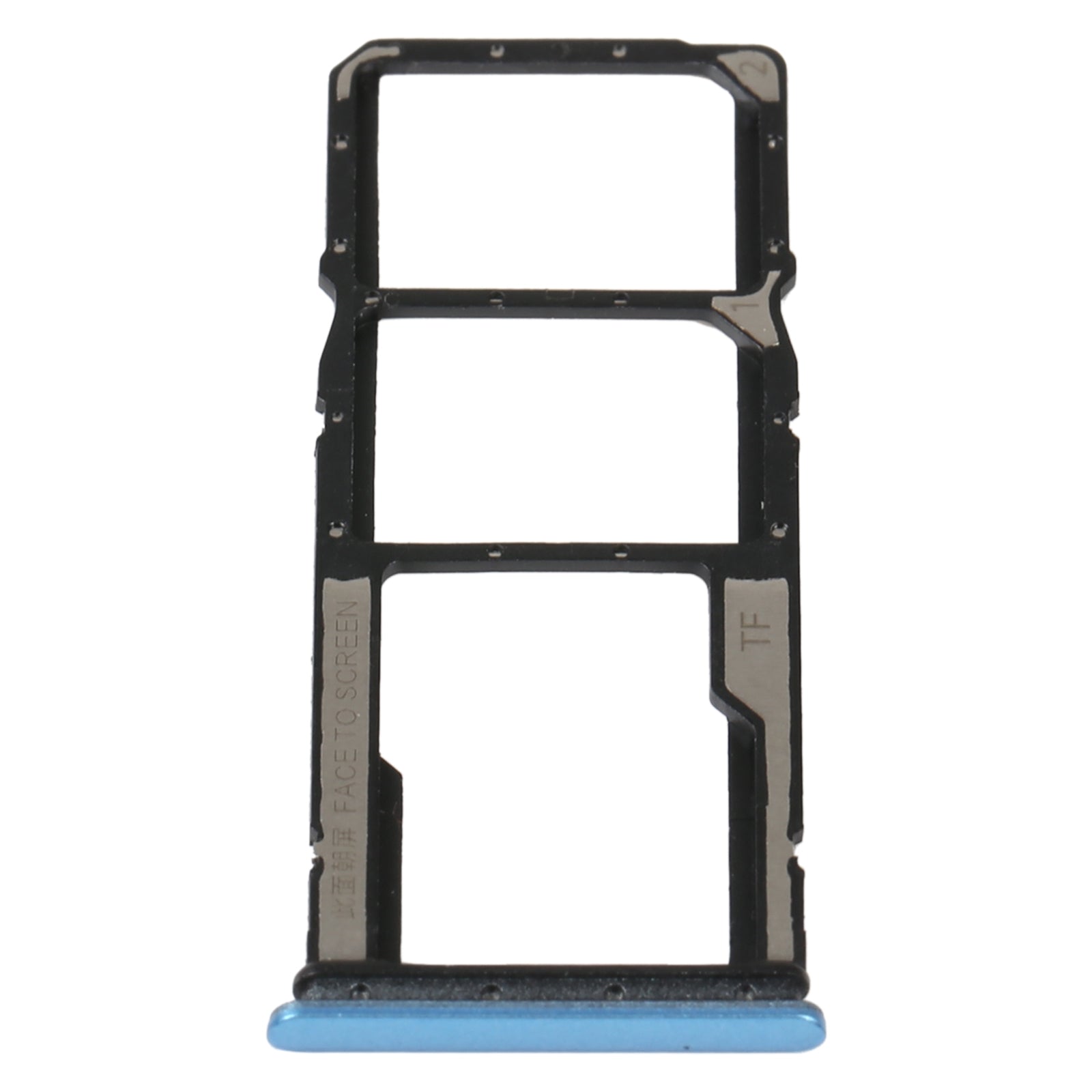 SIM Card Tray + SIM Card Tray + Micro SD Card Tray For Xiaomi Redmi 10A (Blue)
