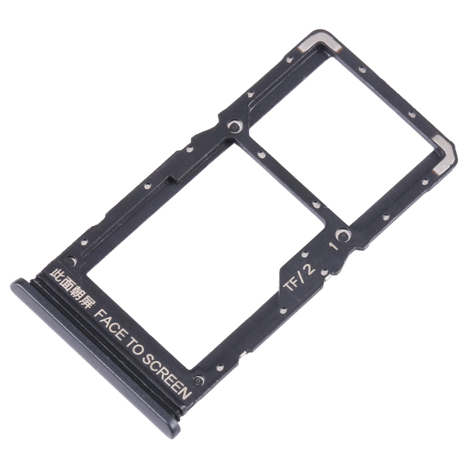 For Xiaomi Redmi Note 11SE SIM Card Tray + SIM Card Tray + Micro SD Card Tray (Black)