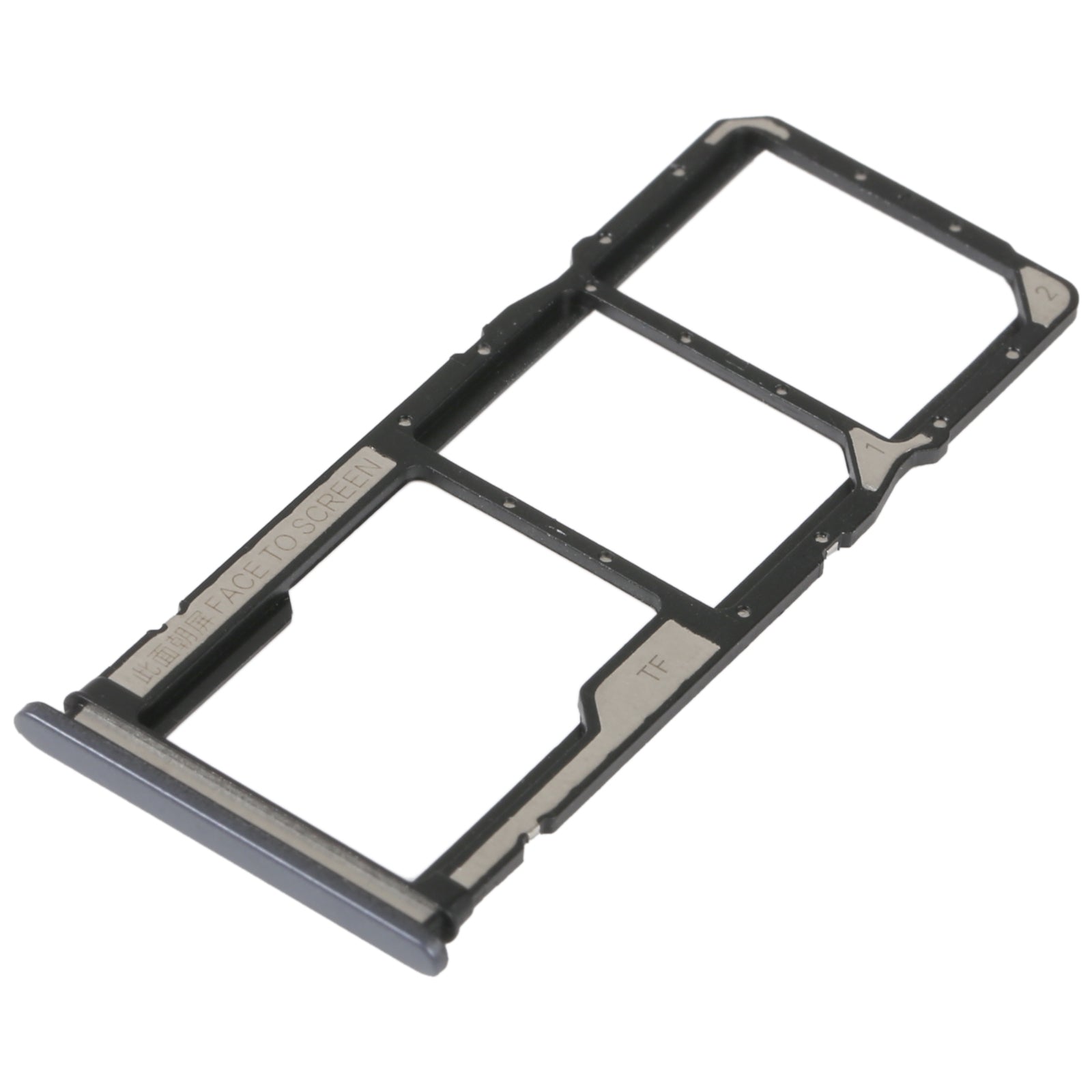 For Xiaomi Poco C40 SIM Card Tray + SIM Card Tray + Micro SD Card Tray (Black)