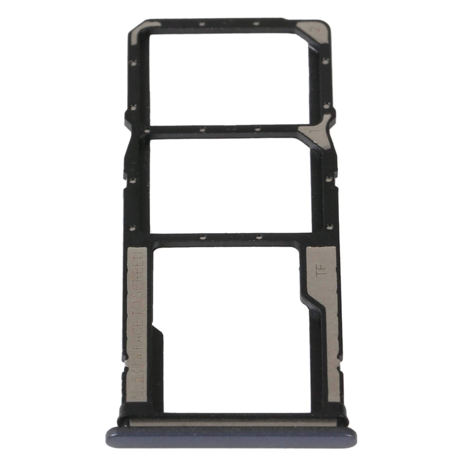 For Xiaomi Poco C40 SIM Card Tray + SIM Card Tray + Micro SD Card Tray (Black)