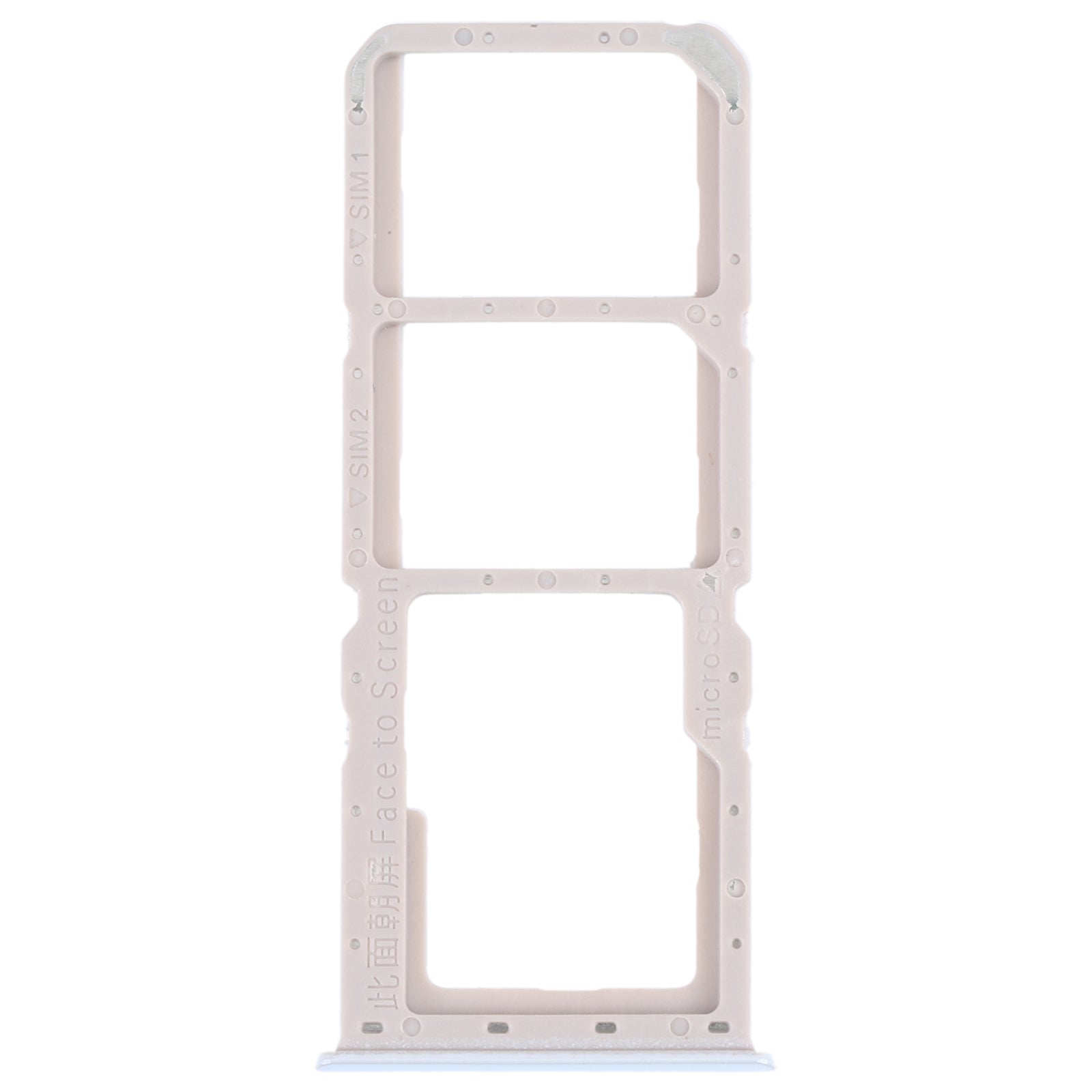 For OPPO A52 4G SIM Card Tray + SIM Card Tray + Micro SD Card Tray (White)