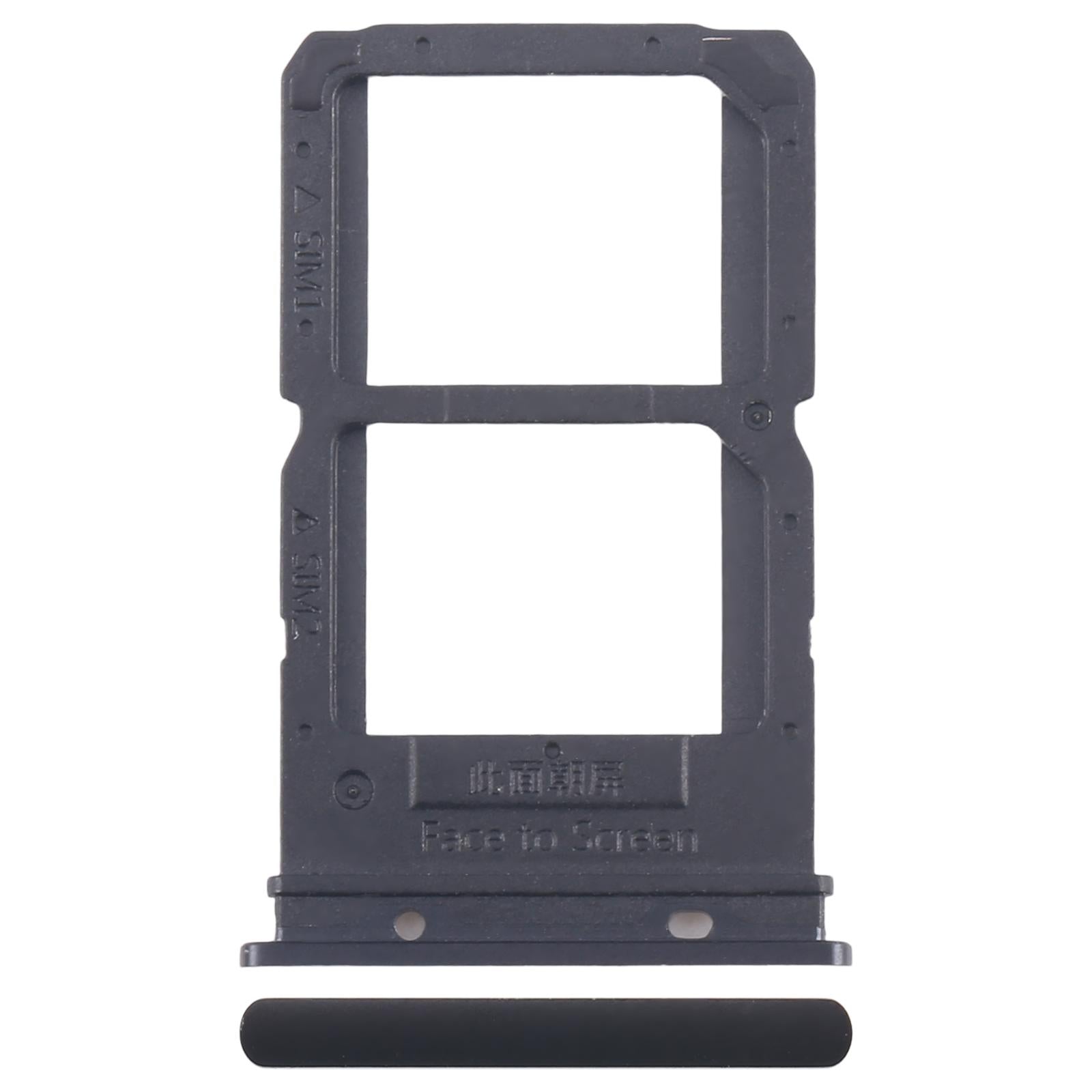 For OPPO Reno SIM Card Tray + SIM / Micro SD Card Tray (Black)