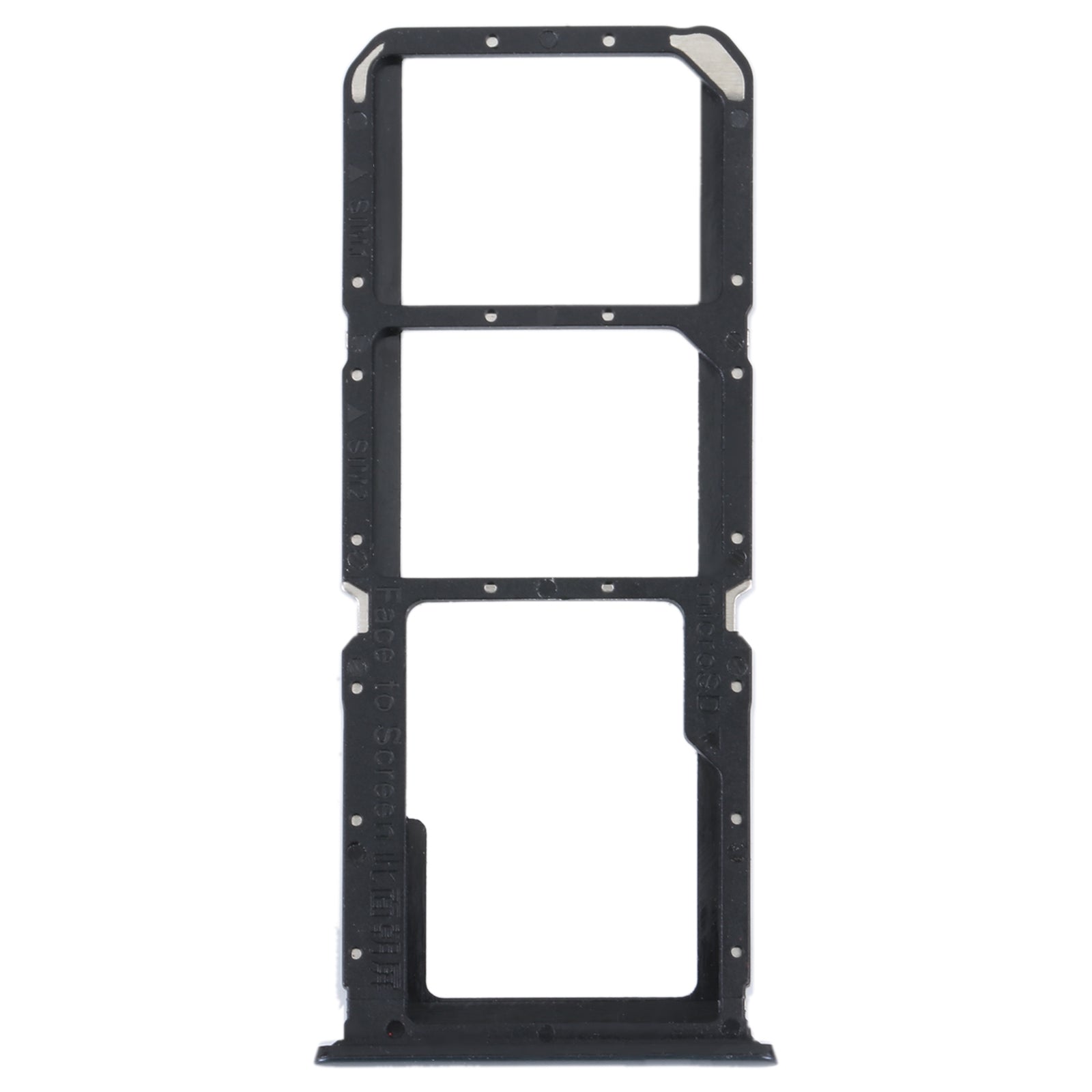 For OPPO Reno5 Lite / Reno5 F / A94 4G SIM Card Tray + SIM Card Tray + Micro SD Card Tray (Black)