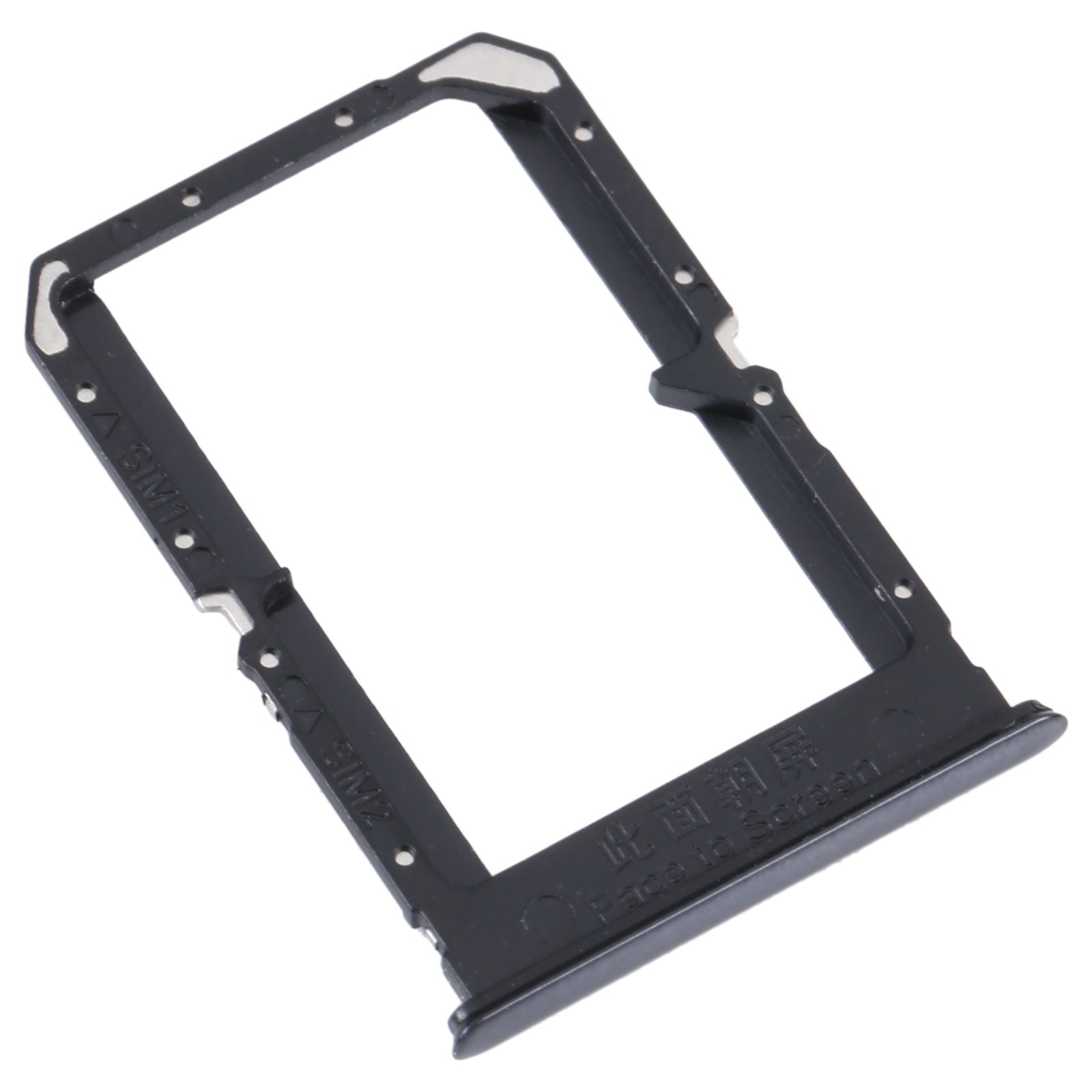 For OPPO Reno5 4G SIM Card Tray + SIM Card Tray(Black)