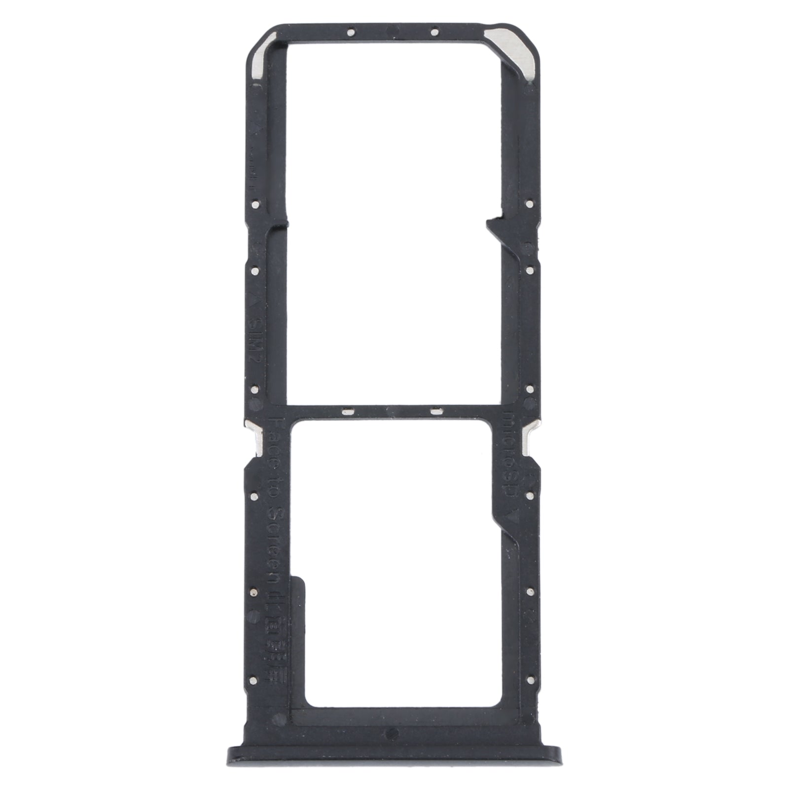 For OPPO A55 5G / A53S 5G SIM Card Tray + SIM Card Tray + Micro SD Card Tray (Black)
