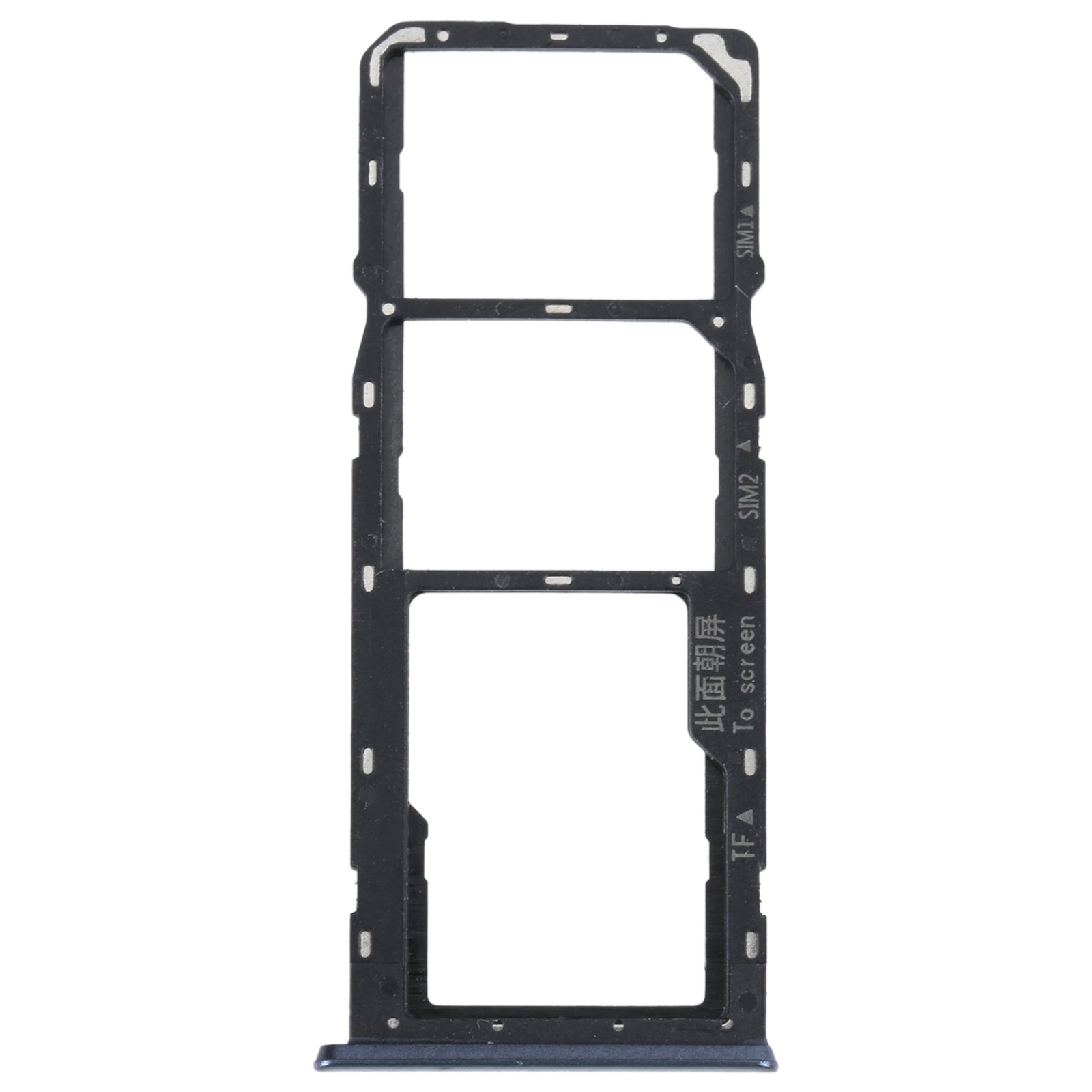 For OPPO A16K SIM Card Tray + SIM Card Tray + Micro SD Card Tray (Black)