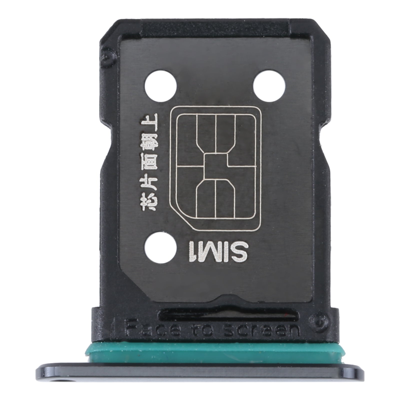 For OPPO Reno7 SE 5G SIM Card Tray + SIM Card Tray (Black)